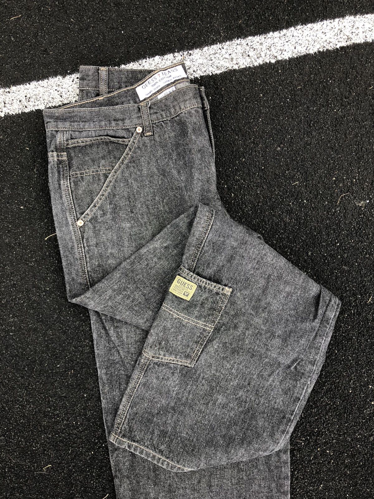 Guess × Vintage Vintage Guess Denim Cargo Style Pants Size US 40 / EU 56 - 3 Thumbnail