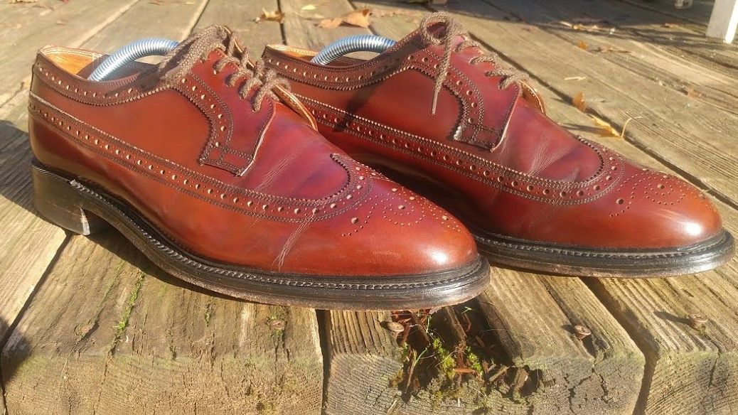 Royal Tweed By Church's Wingtip Brogue in Cherry