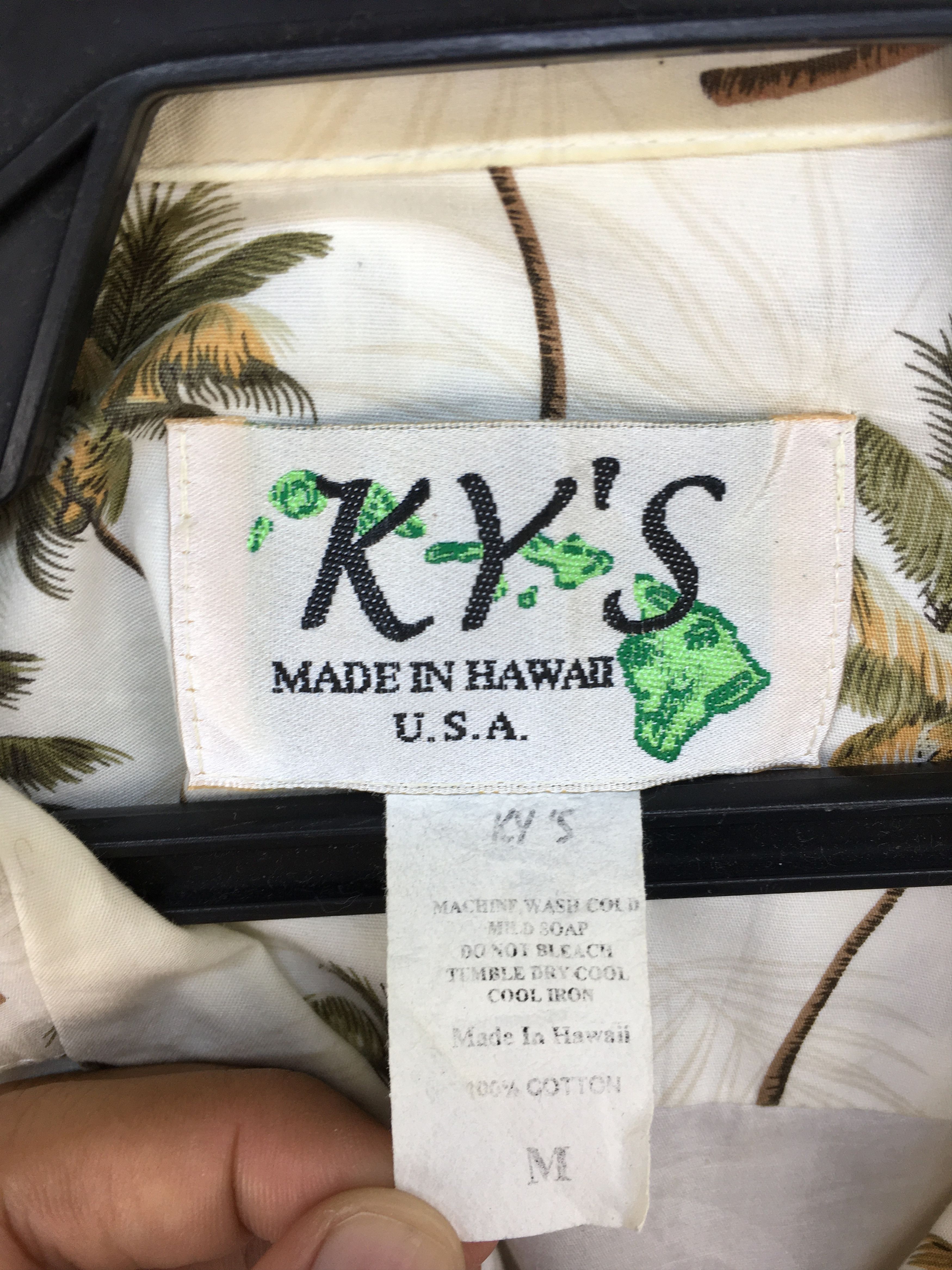 Vintage Vintage KYs Coconut Trees Hawaiian Shirt / Aloha Wear Size US M / EU 48-50 / 2 - 7 Thumbnail