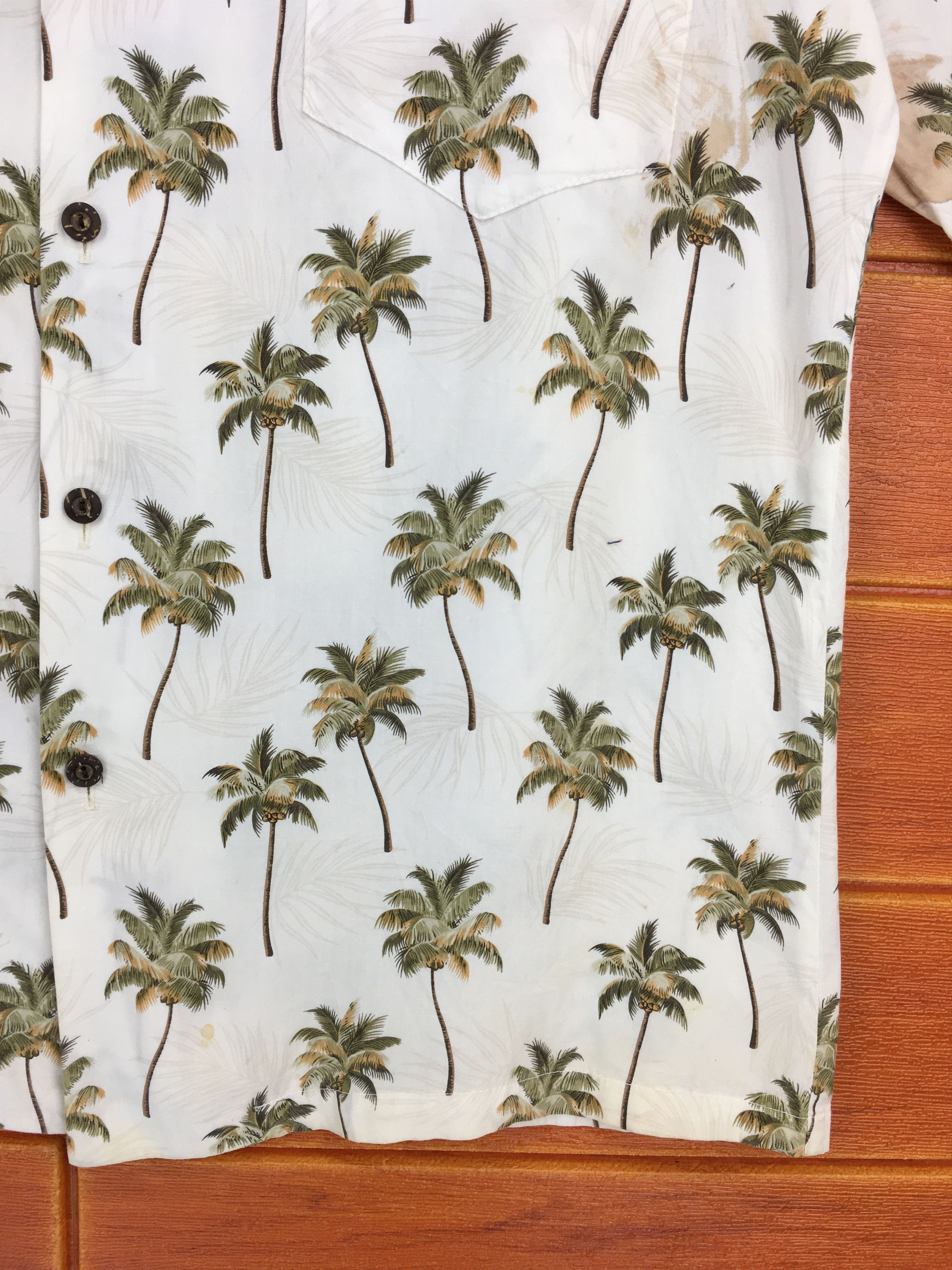 Vintage Vintage KYs Coconut Trees Hawaiian Shirt / Aloha Wear Size US M / EU 48-50 / 2 - 4 Thumbnail
