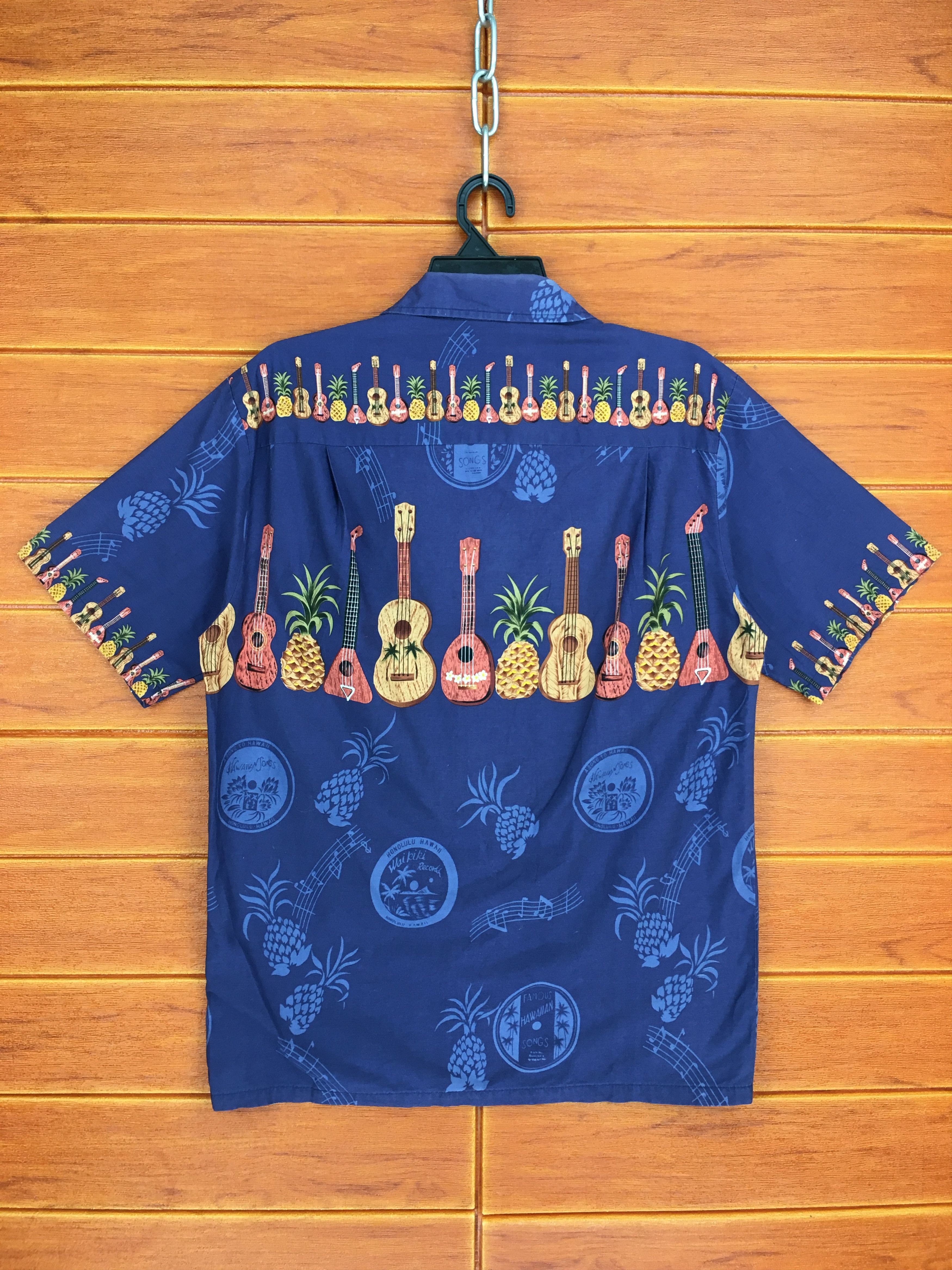 Vintage Vintage Hawaiian WINNIE FASHION Guitars Pineapples Shirt Size US M / EU 48-50 / 2 - 10 Thumbnail
