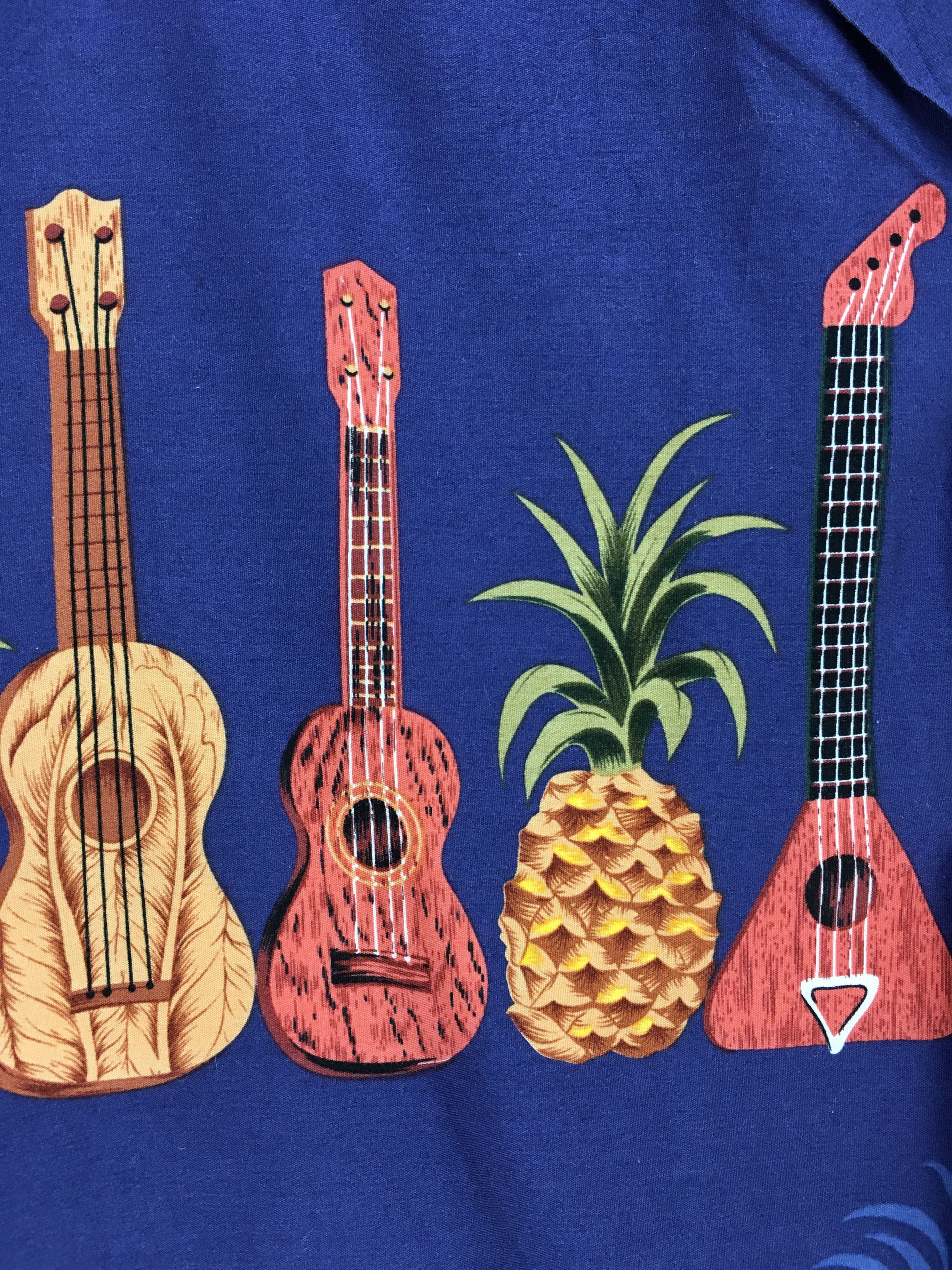 Vintage Vintage Hawaiian WINNIE FASHION Guitars Pineapples Shirt Size US M / EU 48-50 / 2 - 7 Thumbnail