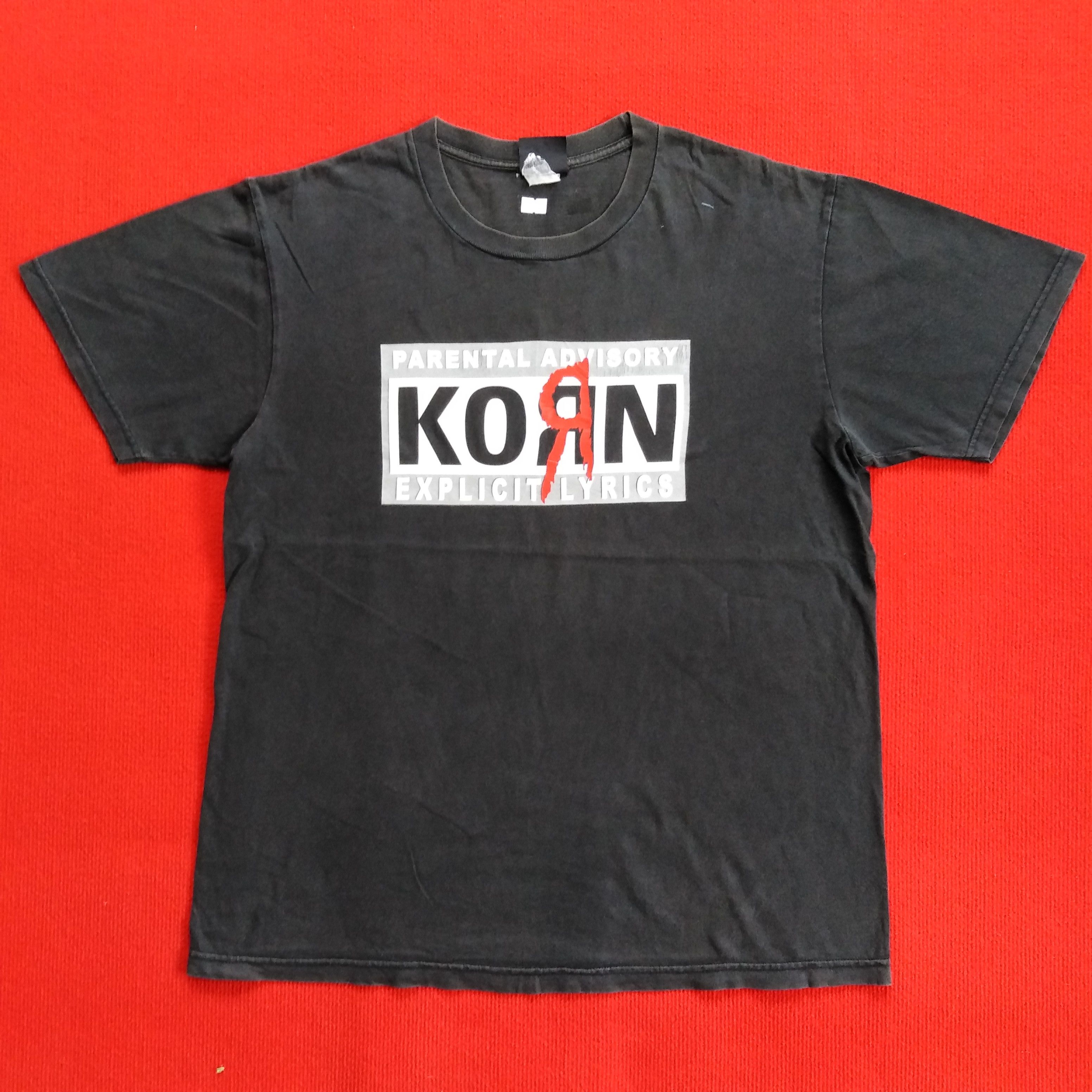 Men's Korn Parental Advisory newest 00s Band T Shirt Size XL