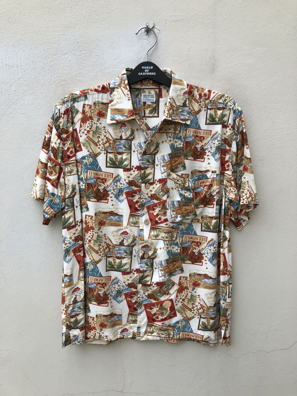 Vintage Japanese Hawaiian Shirt Dodgest Rayon Aloha Size US M / EU 48-50 / 2 - 3 Thumbnail