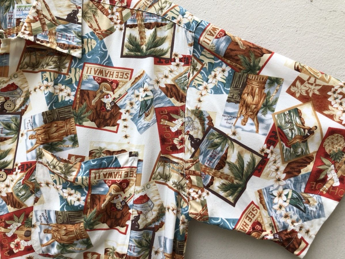 Vintage Japanese Hawaiian Shirt Dodgest Rayon Aloha Size US M / EU 48-50 / 2 - 6 Thumbnail