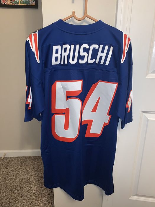 Officially Licensed NFL Mitchell&Ness Bruschi Patriots BigTall Jersey