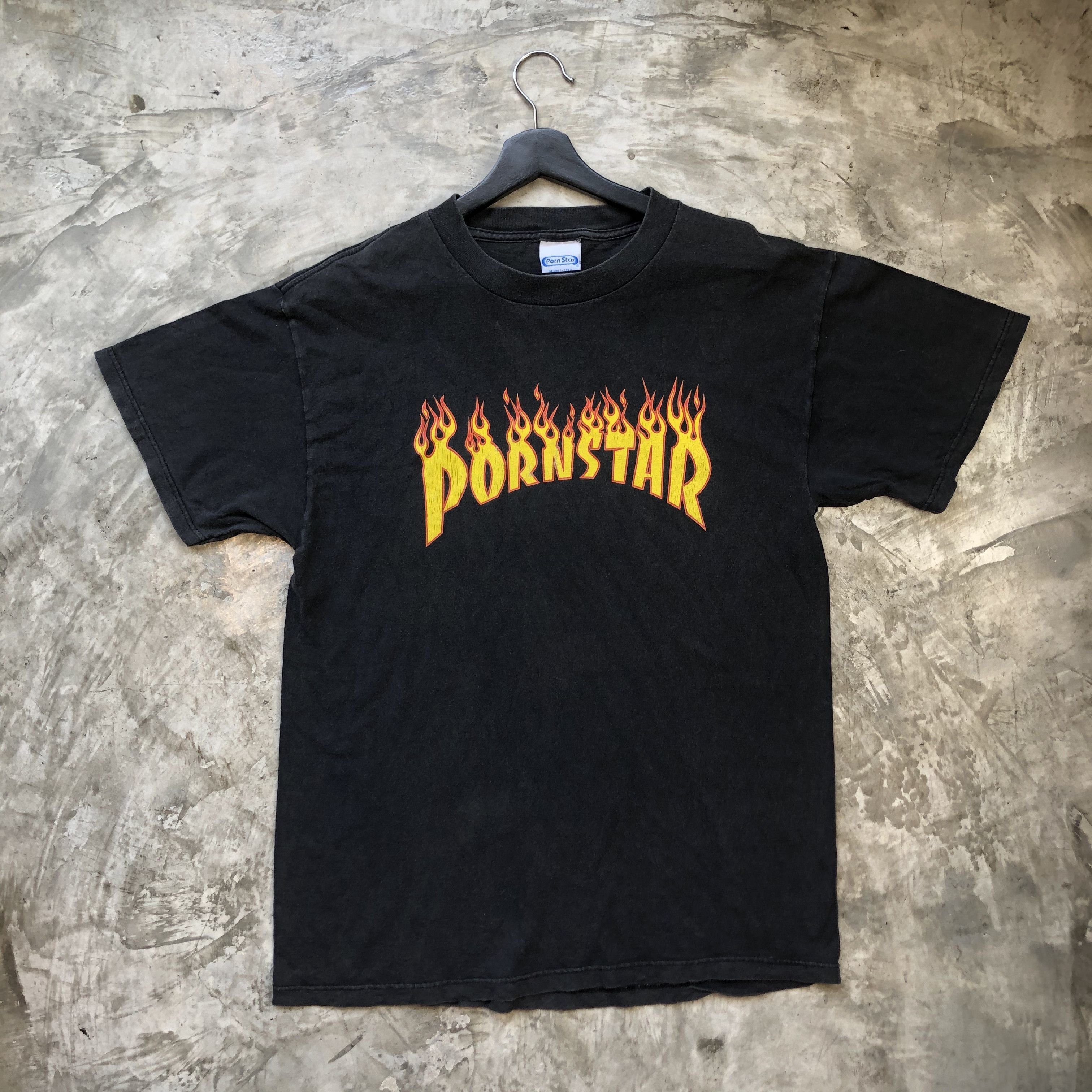 Vintage VINTAGE PORNSTAR THRASHER RIP SHIRT | Grailed