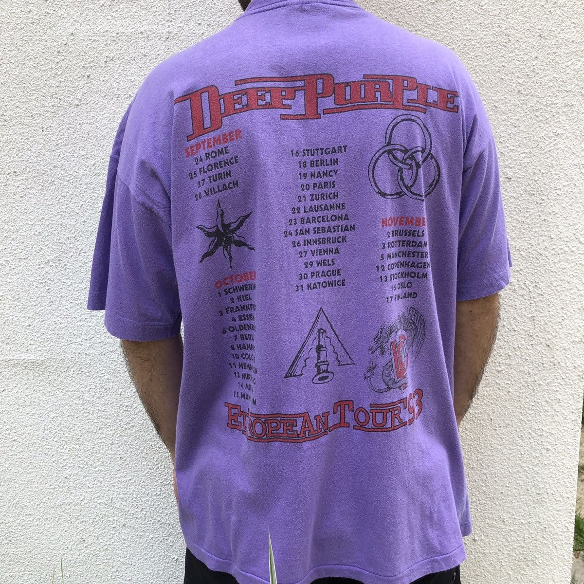 Vintage 1993 Vintage Rare Deep Purple European Tour Concert T-Shirt Size US XL / EU 56 / 4 - 12 Preview