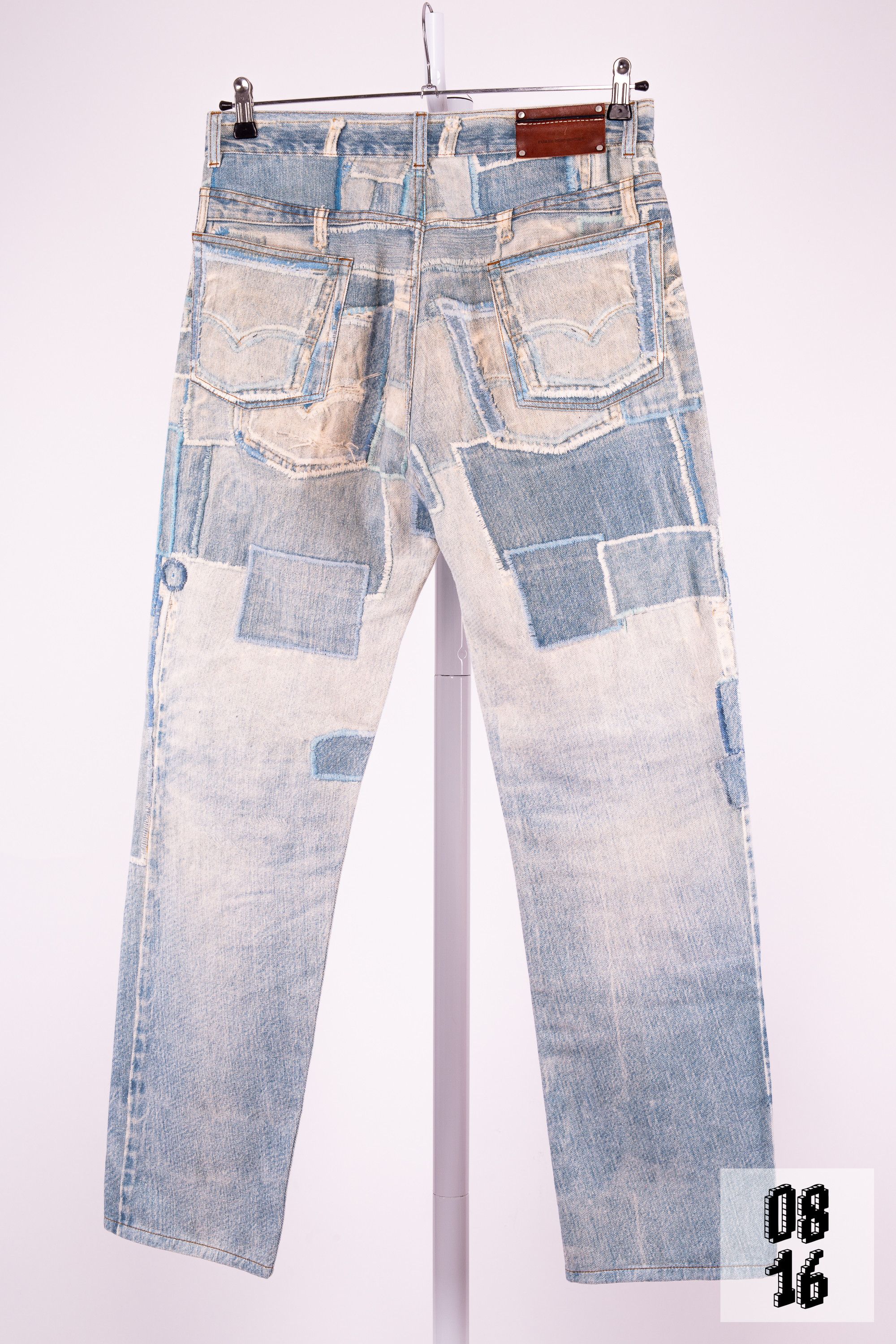 Dries Van Noten SS 17 Dries Van Noten "Pender" Light Blue Patchwork Jeans Size US 32 / EU 48 - 2 Thumbnail