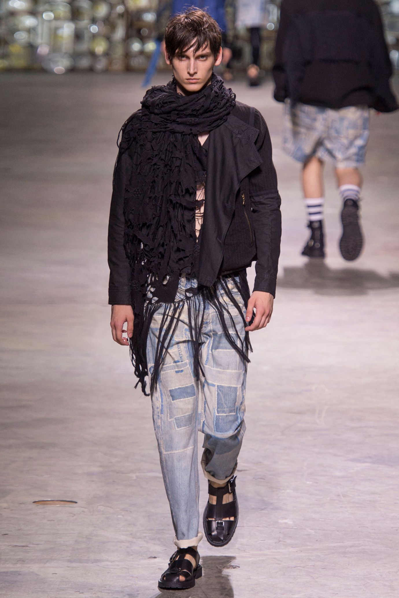 Dries Van Noten SS 17 Dries Van Noten "Pender" Light Blue Patchwork Jeans Size US 32 / EU 48 - 3 Thumbnail