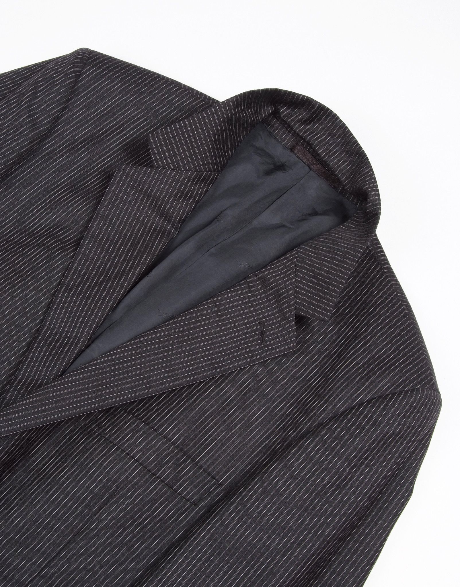 Saint Laurent Paris × Yves Saint Laurent Yves Saint Laurent Vintage Striped 2 Buttons Wool Blazer Size 42R - 4 Thumbnail