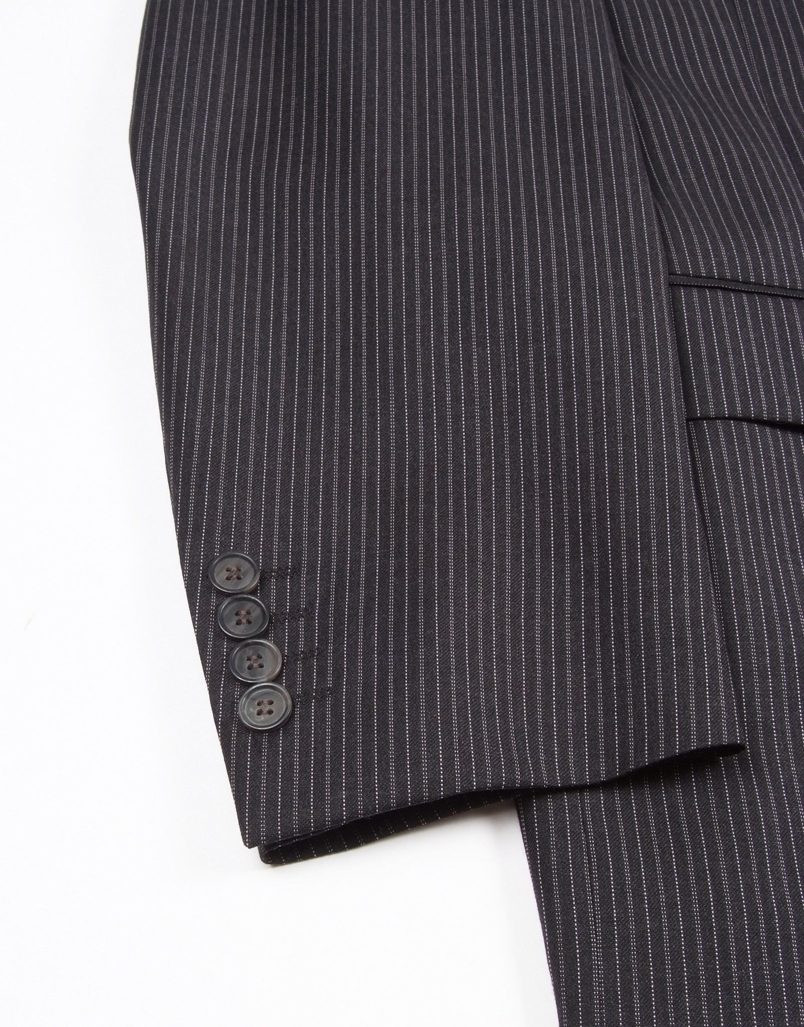 Saint Laurent Paris × Yves Saint Laurent Yves Saint Laurent Vintage Striped 2 Buttons Wool Blazer Size 42R - 5 Thumbnail