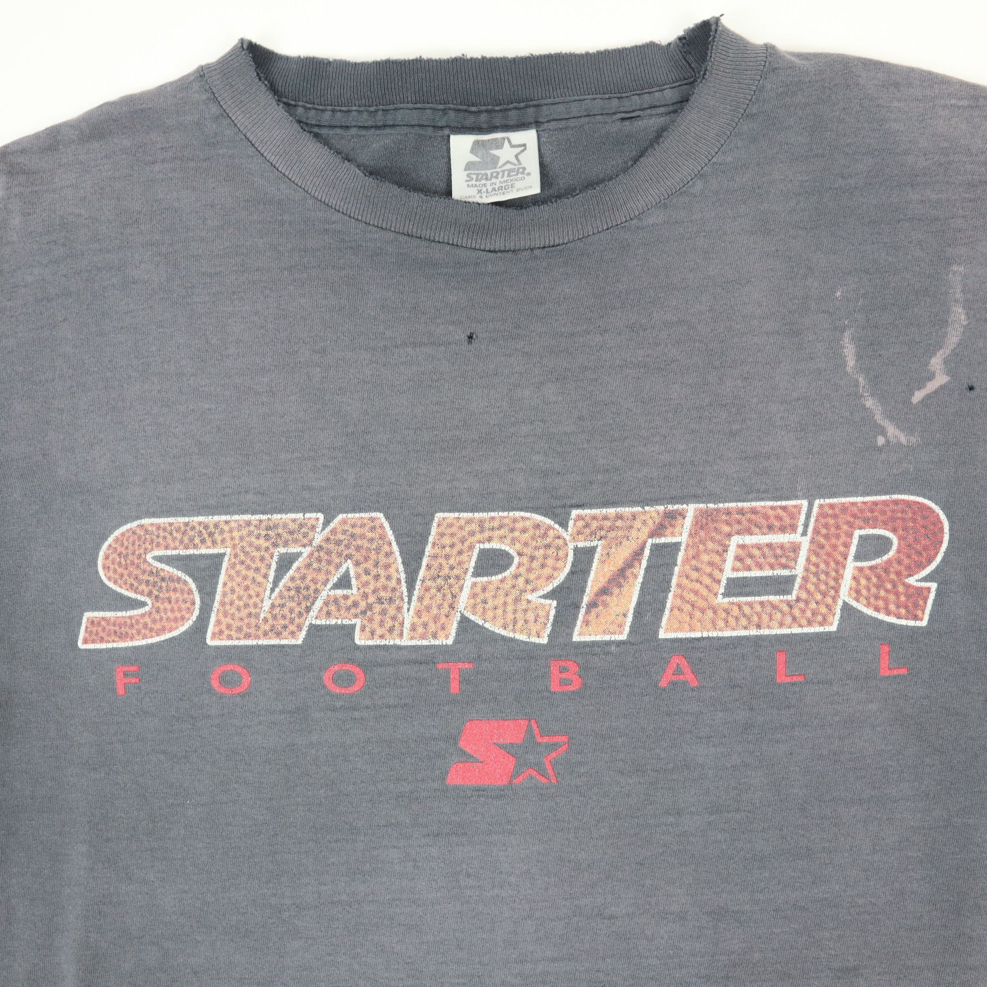 Starter × Vintage Thrashed Sun Faded Vintage 90's Starter Football T-Shirt Size US XL / EU 56 / 4 - 3 Thumbnail