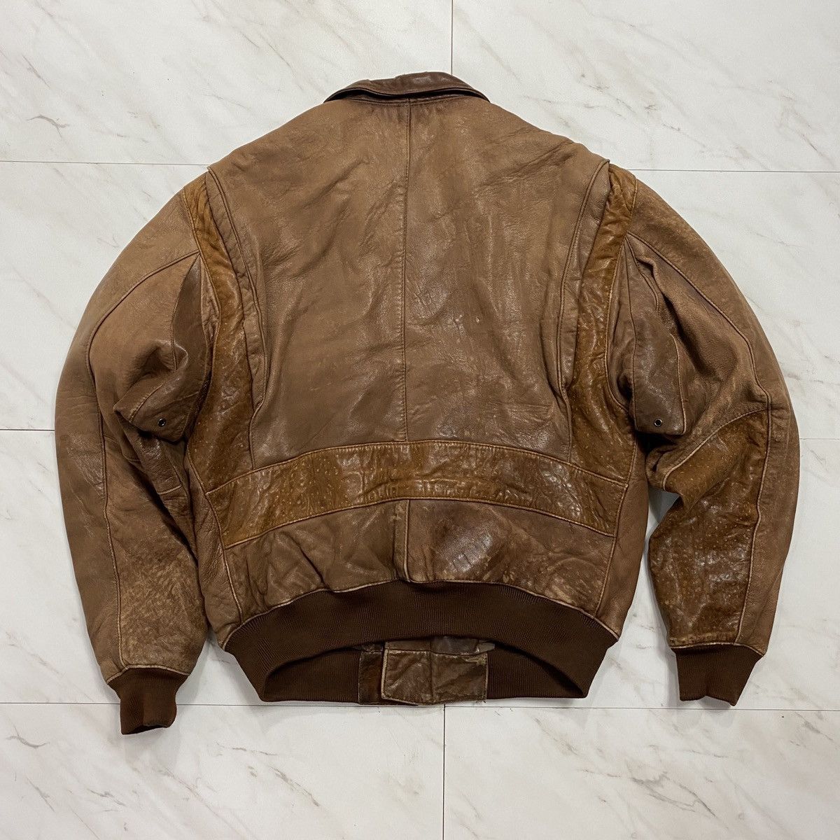 80s バナリパ A-2 real leather flight jacket 80s バナリパ A-2 real leather flight jacket