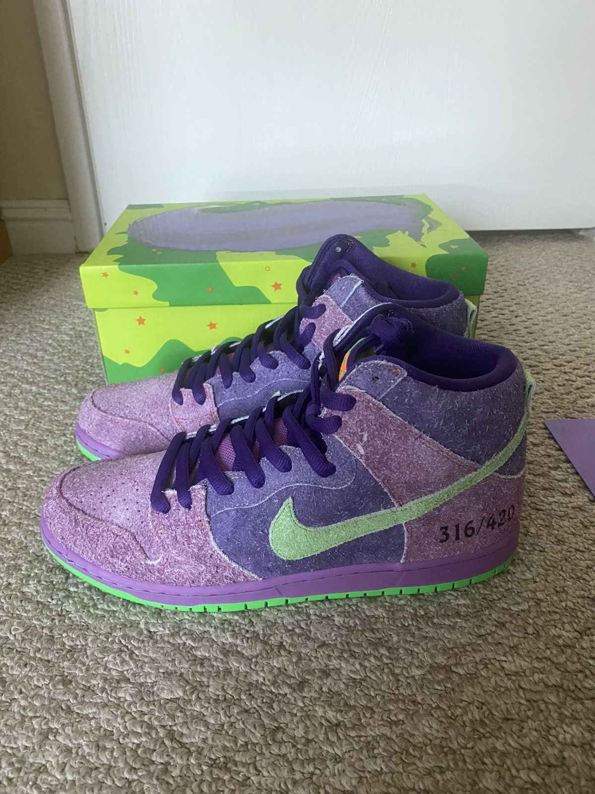 Nike Sb Dunk High Pro Reverse Purple Skunk #316/420