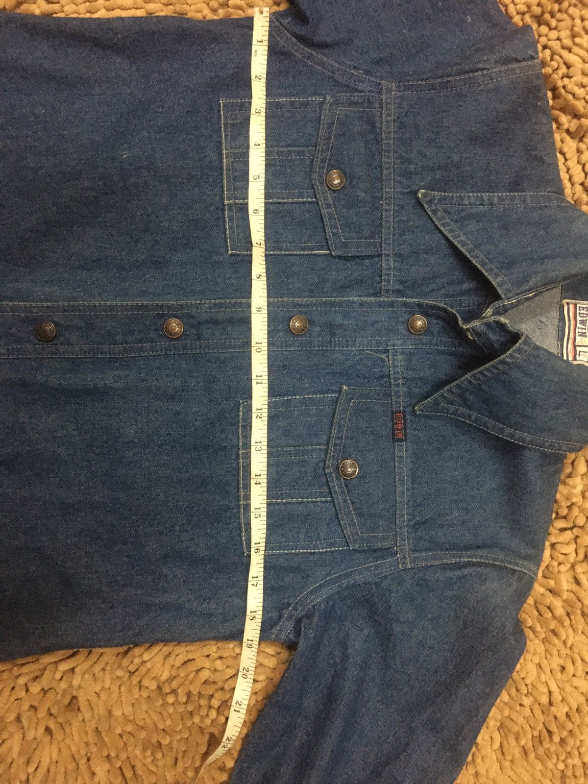 Edwin VINTAGE 80s EDWIN Selvage Jacket levis denim Size US L / EU 52-54 / 3 - 11 Thumbnail