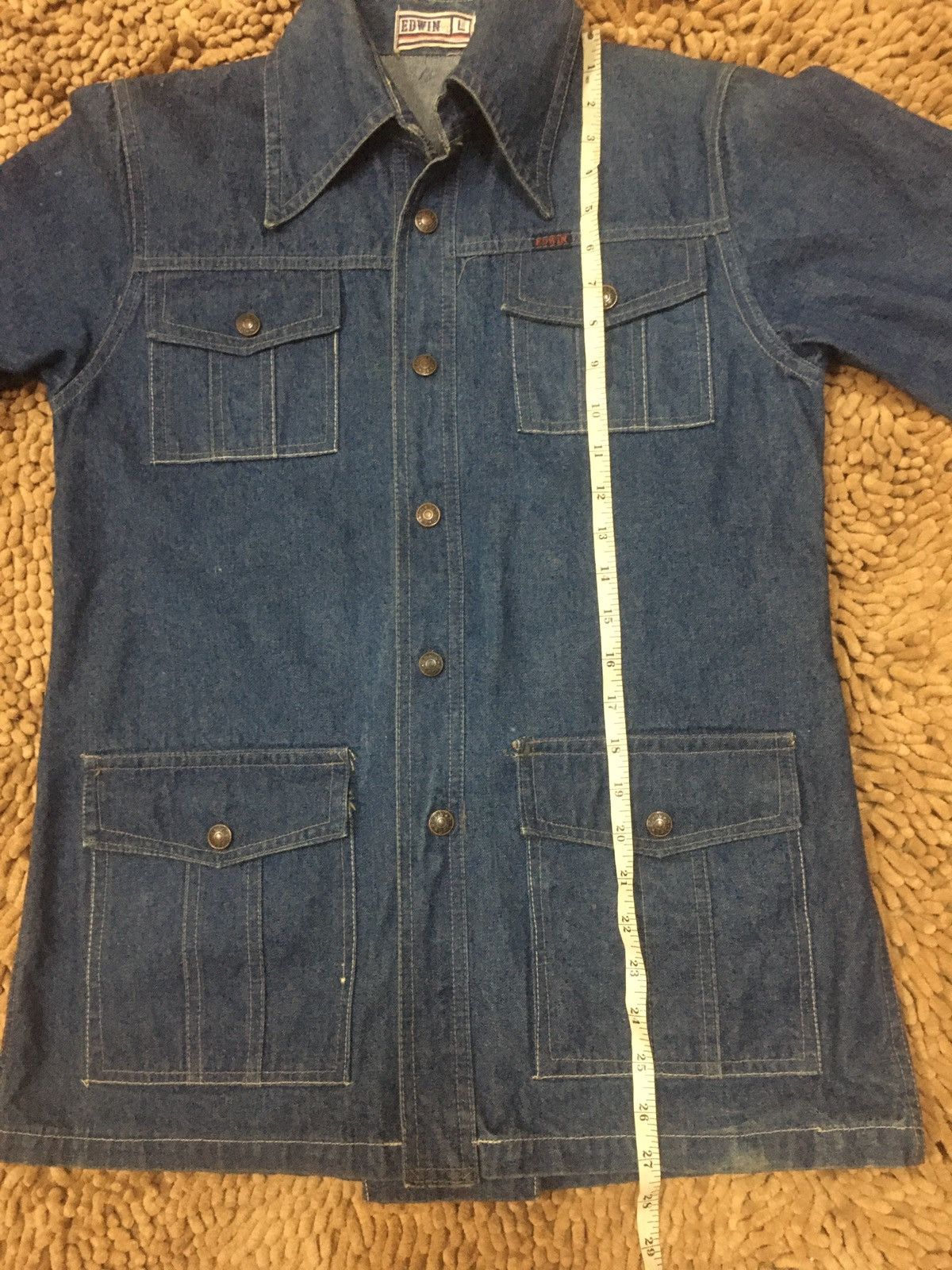 Edwin VINTAGE 80s EDWIN Selvage Jacket levis denim Size US L / EU 52-54 / 3 - 12 Thumbnail