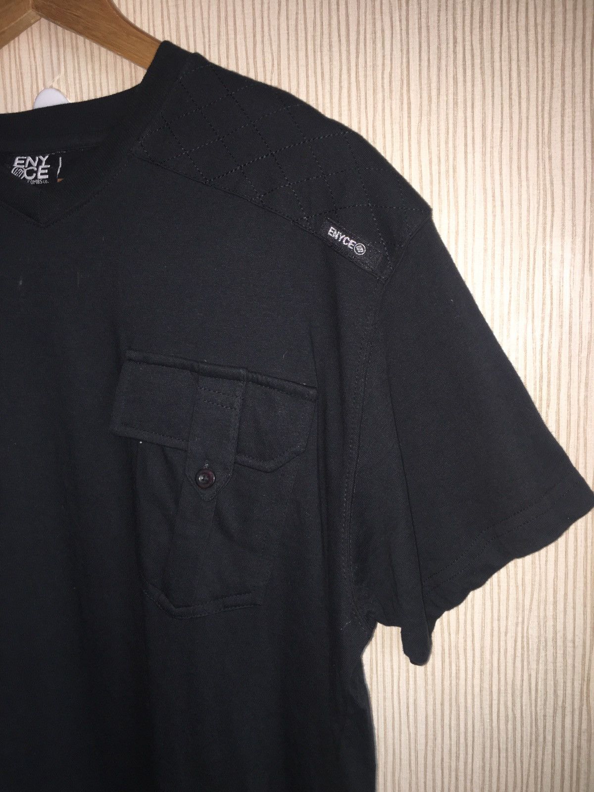 Enyce a sean combs co. Single pocket v neck shirt
