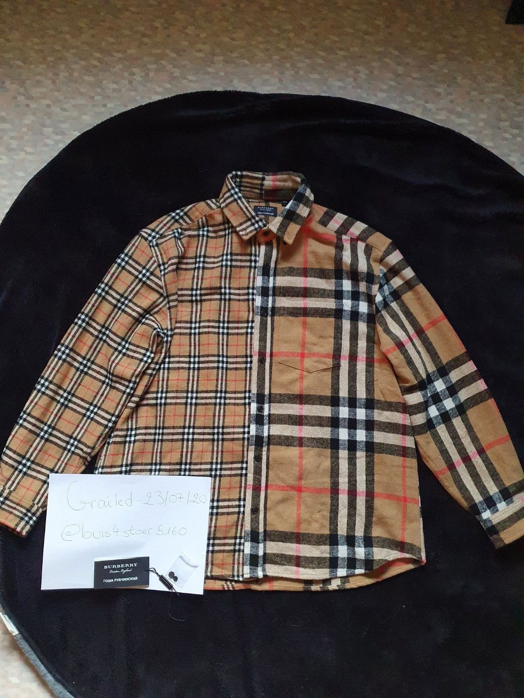 Gosha Rubchinskiy Burberry Gosha Split Wool Flannel Shirt | Grailed