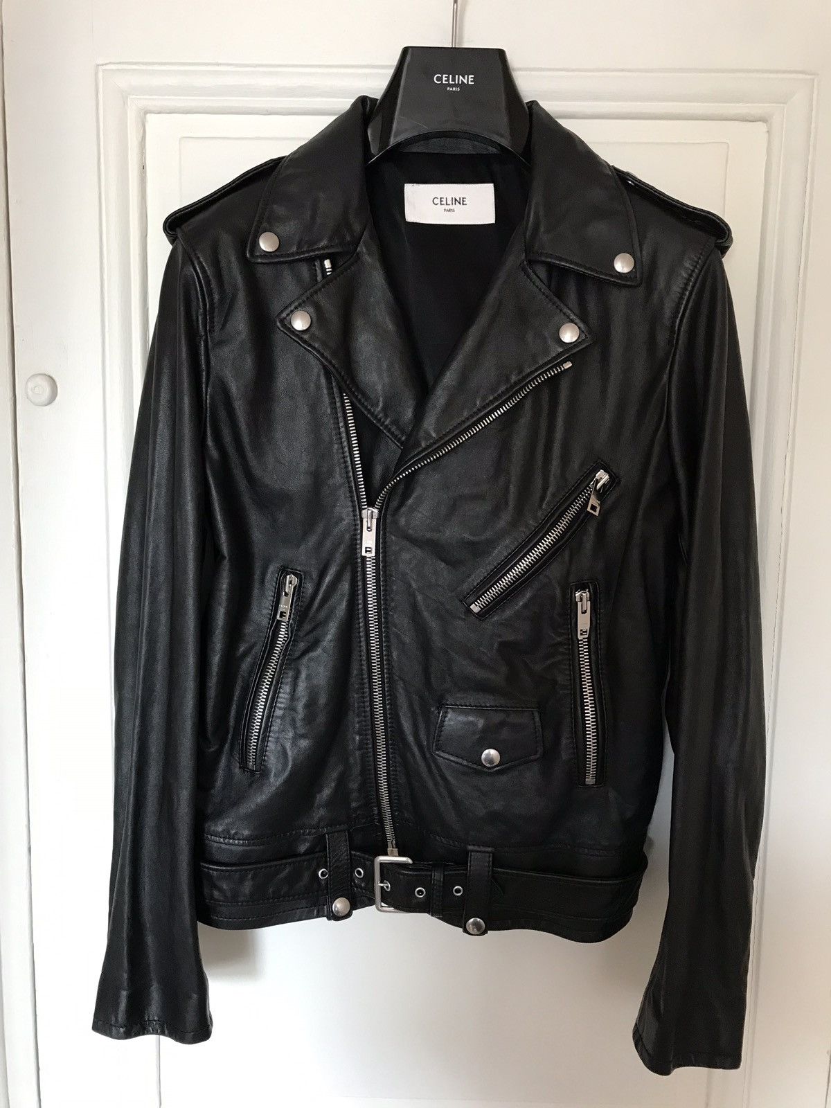 Celine × Hedi Slimane Christian Marclay SS19 Classic Leather Biker
