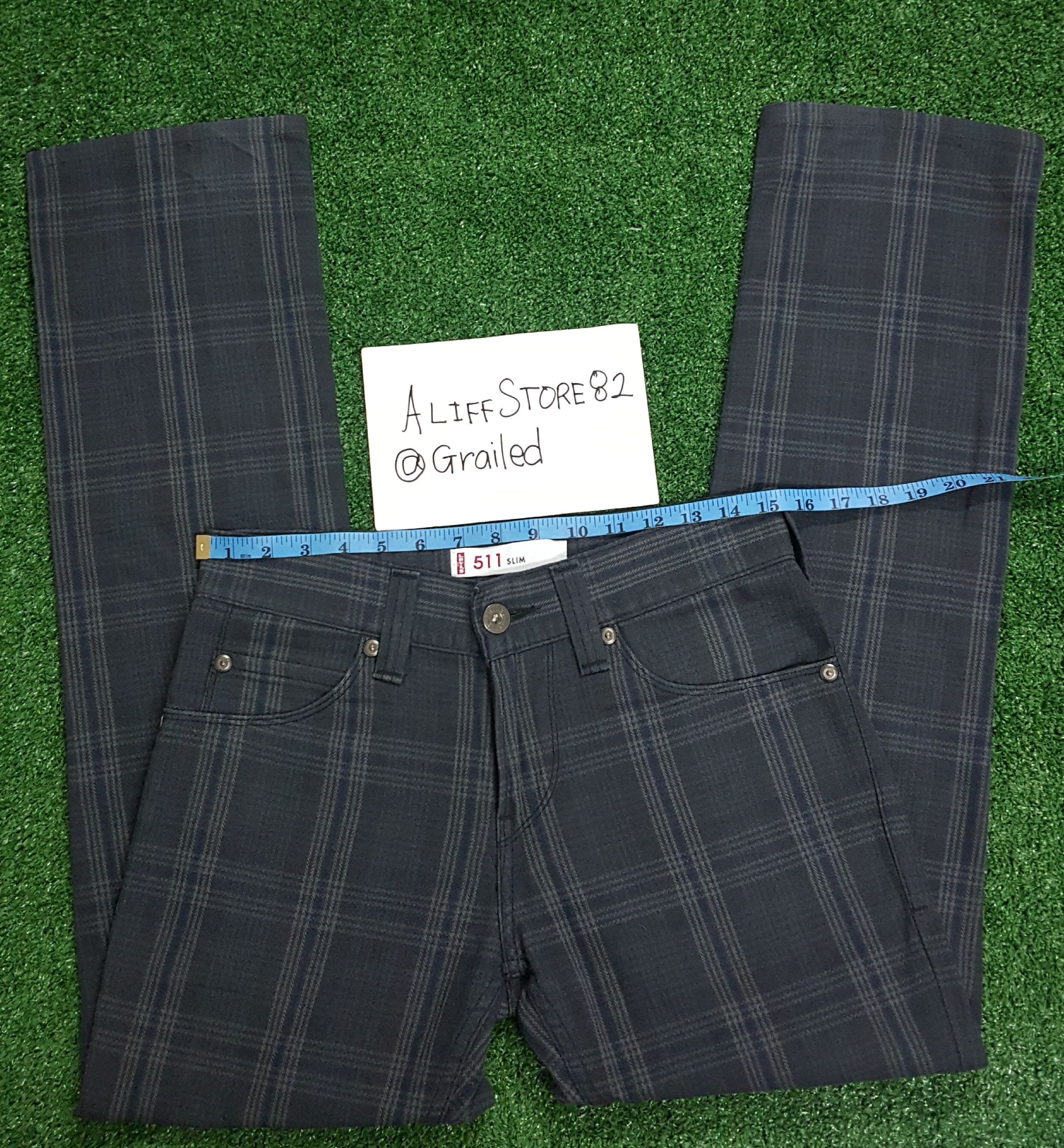 Levi's Vintage Clothing 📍LastDrop📍Vintage Levi's Lot 511 Slim Fit Plaid Pants Size US 30 / EU 46 - 3 Thumbnail