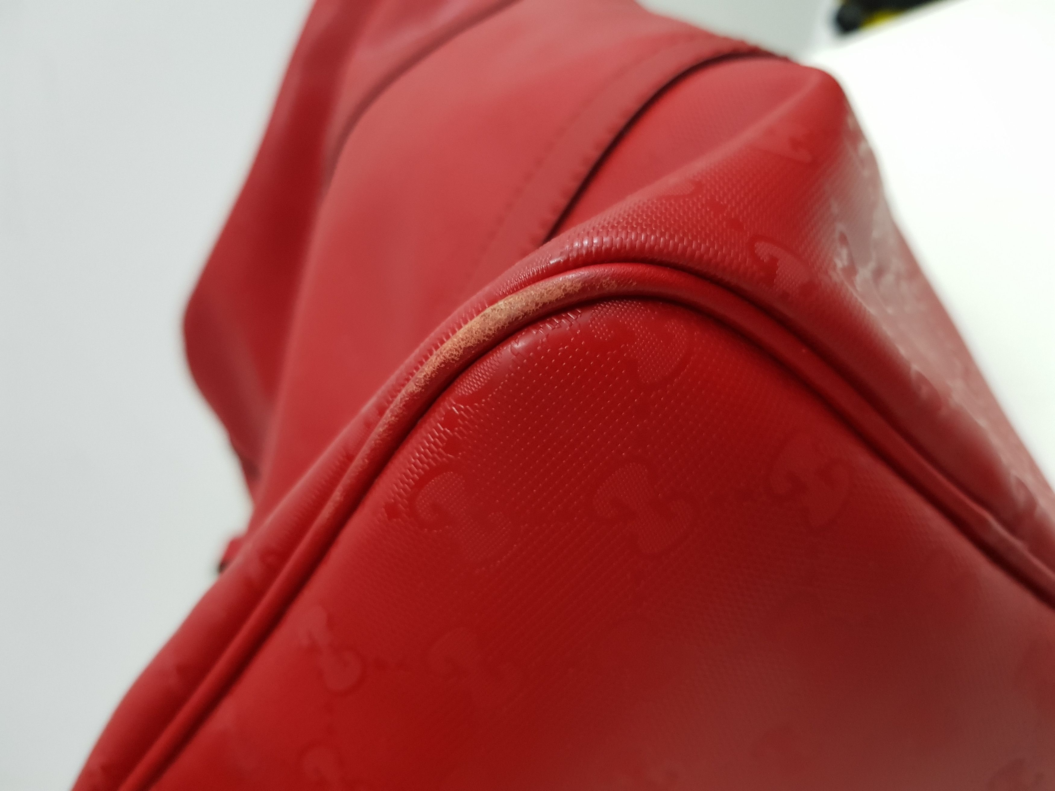 Gucci 🔥Authentic🔥 GUCCI Guccissima Boston Satchel Red Leather GG Size ONE SIZE - 15 Thumbnail