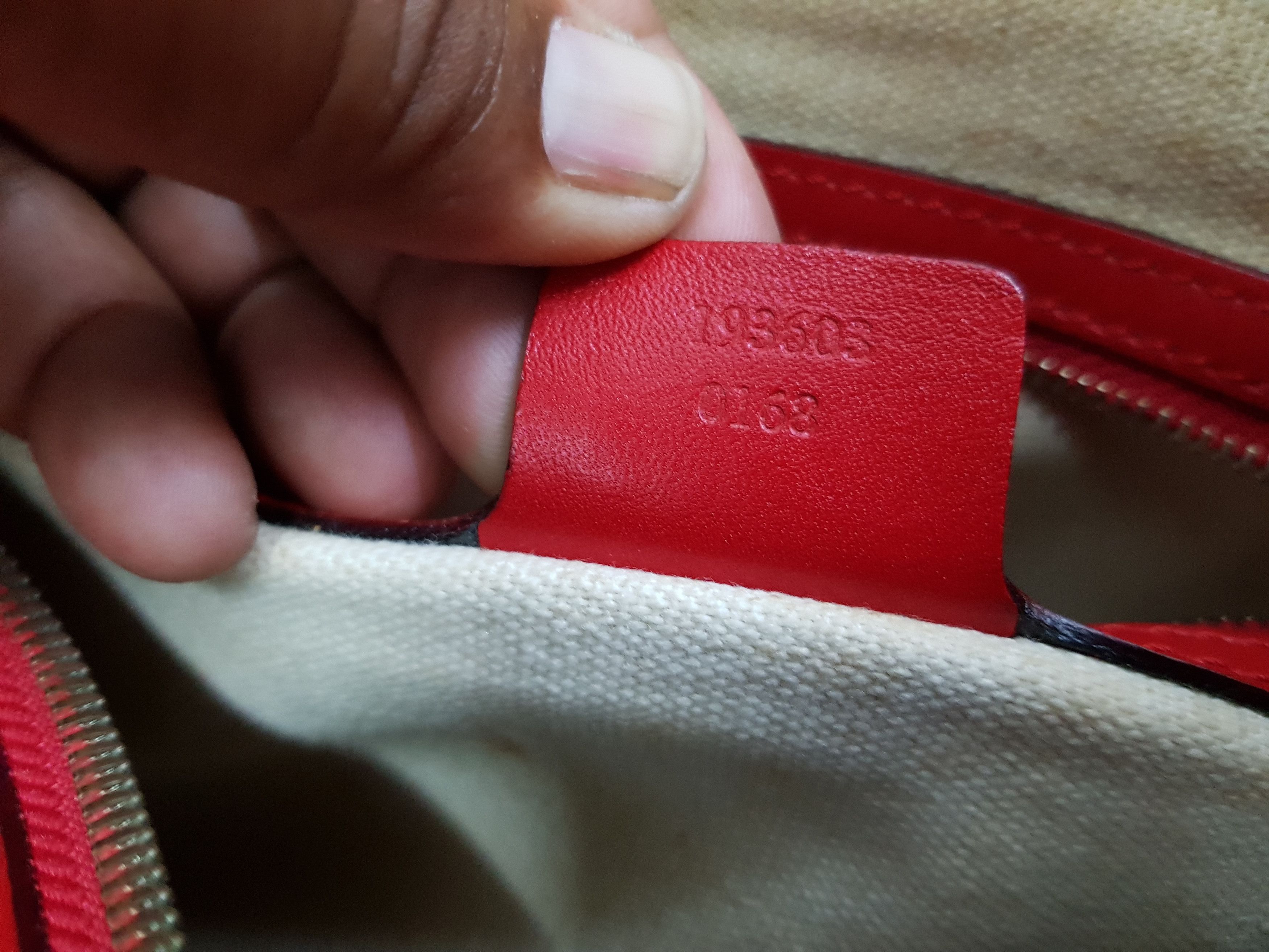 Gucci 🔥Authentic🔥 GUCCI Guccissima Boston Satchel Red Leather GG Size ONE SIZE - 13 Thumbnail