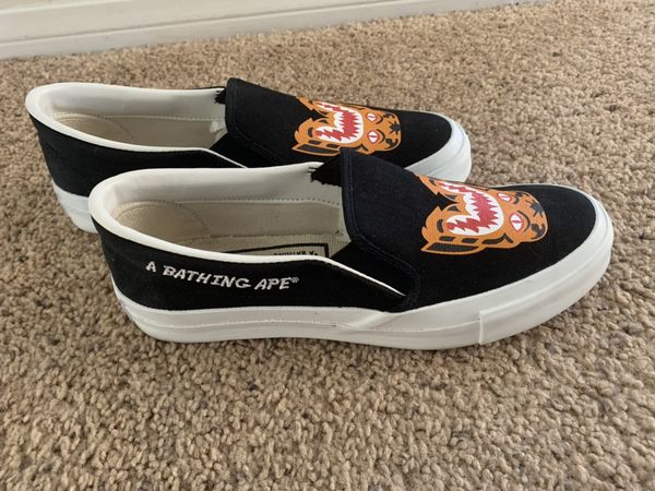 Bape Bape tiger shark slip ons | Grailed