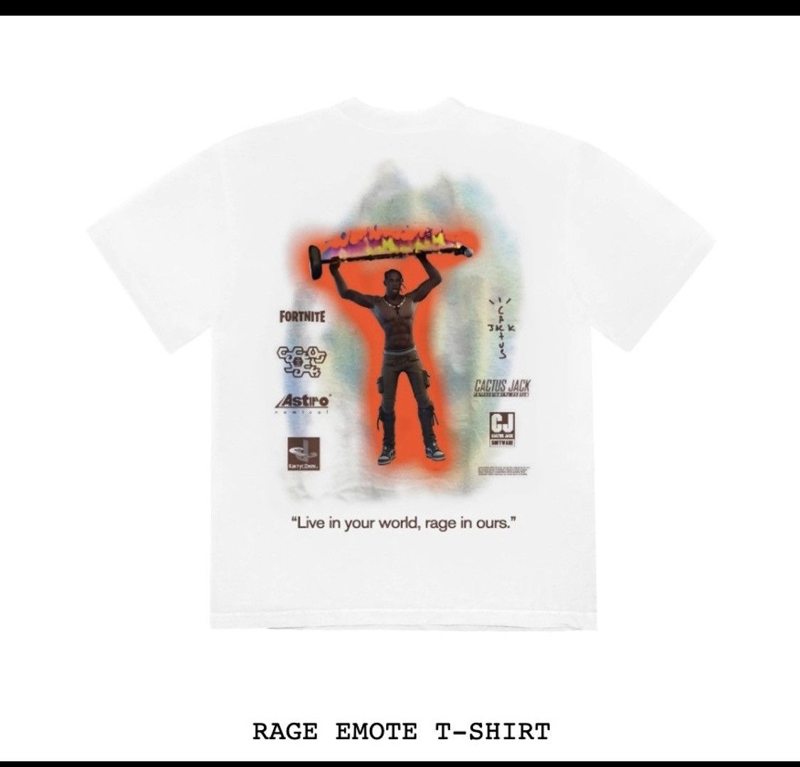 Travis Scott Travis Scott Cactus Jack Rage Emote T-Shirt men’s size XL Size US XL / EU 56 / 4 - 5 Thumbnail