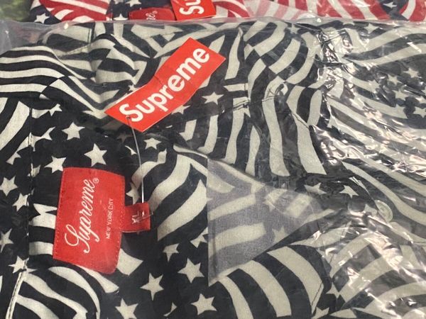 Supreme Supreme Rayon S/S Flags Shirt Black XL | Grailed