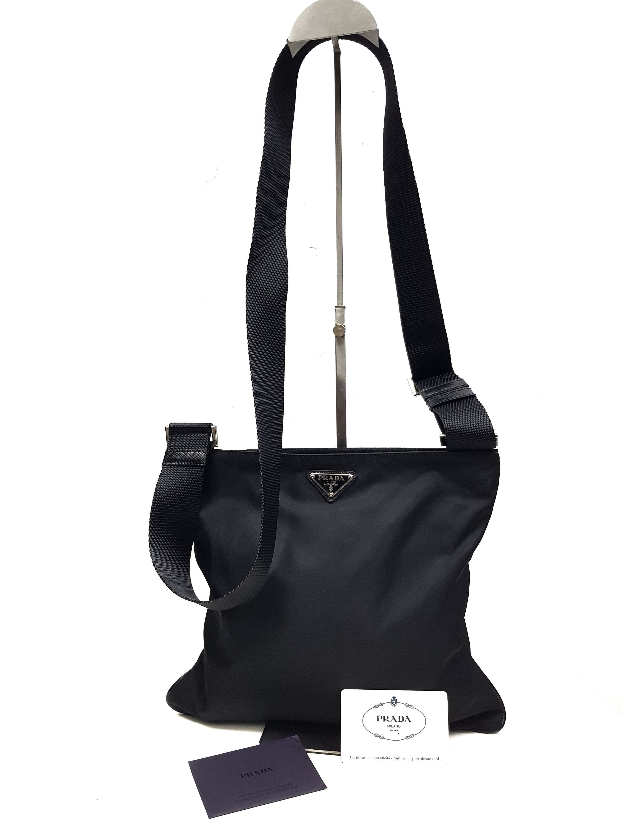 Prada 🔥Authentic🔥 PRADA Milano Nylon Tessuto Saffi Sling Bag Size ONE SIZE - 1 Thumbnail