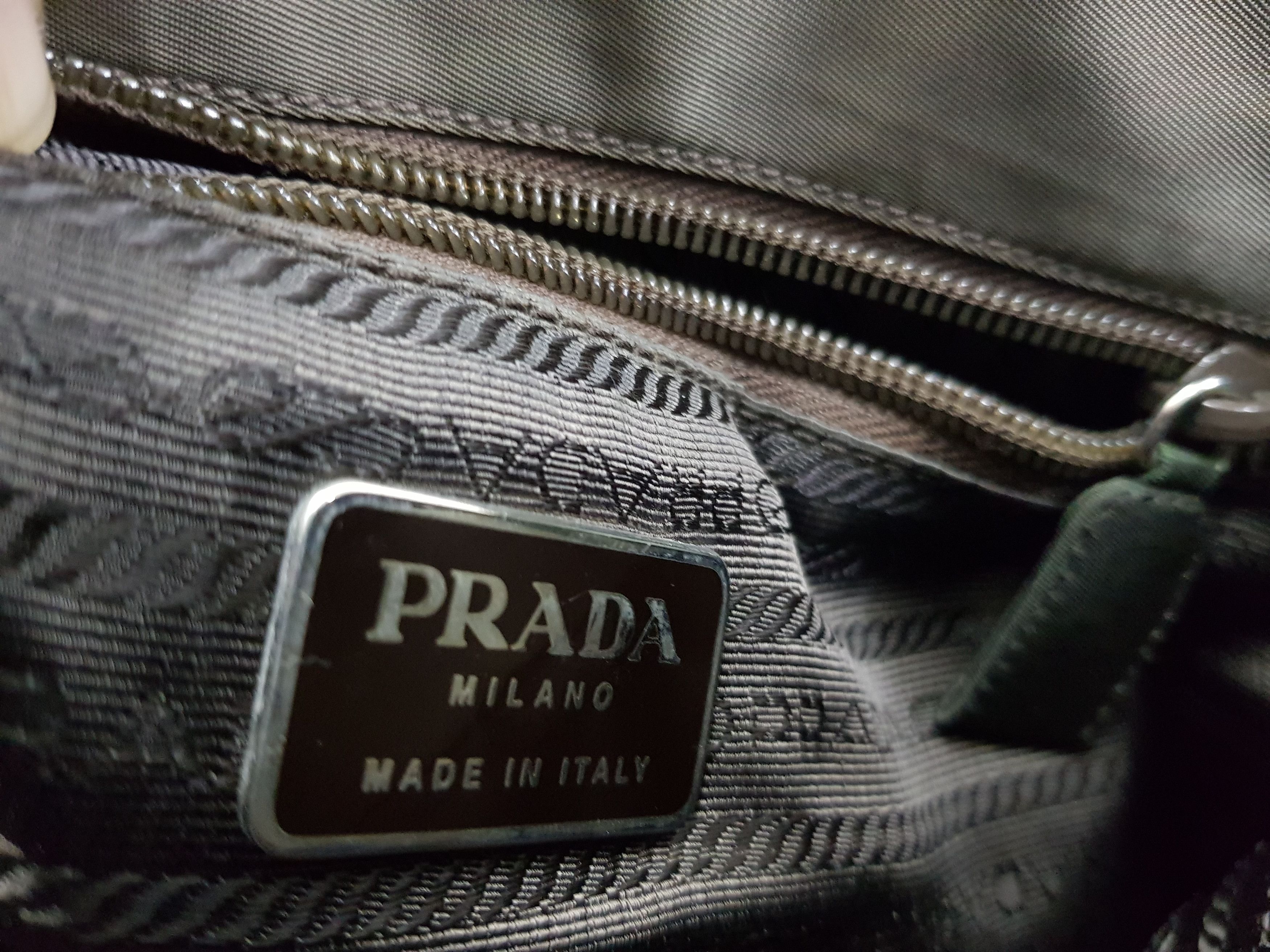 Prada 🔥Authentic 🔥 PRADA Milano NylonTessuto Metallo Size ONE SIZE - 6 Thumbnail