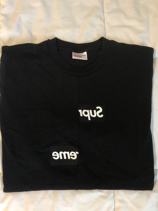 Supreme comme des garcons shirt hotsell split box logo