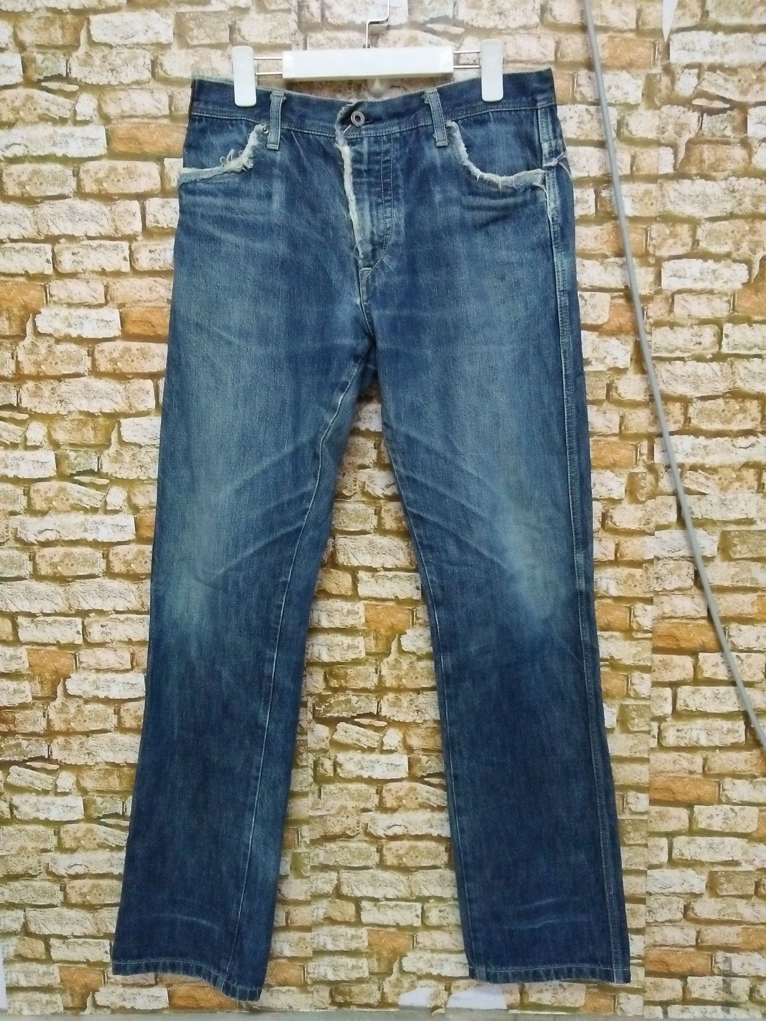 Vintage × Yohji Yamamoto 90s YOHJI YAMAMOTO Y's DISTRESSED DENIM JAPAN (B221) Size US 33 - 1 Thumbnail