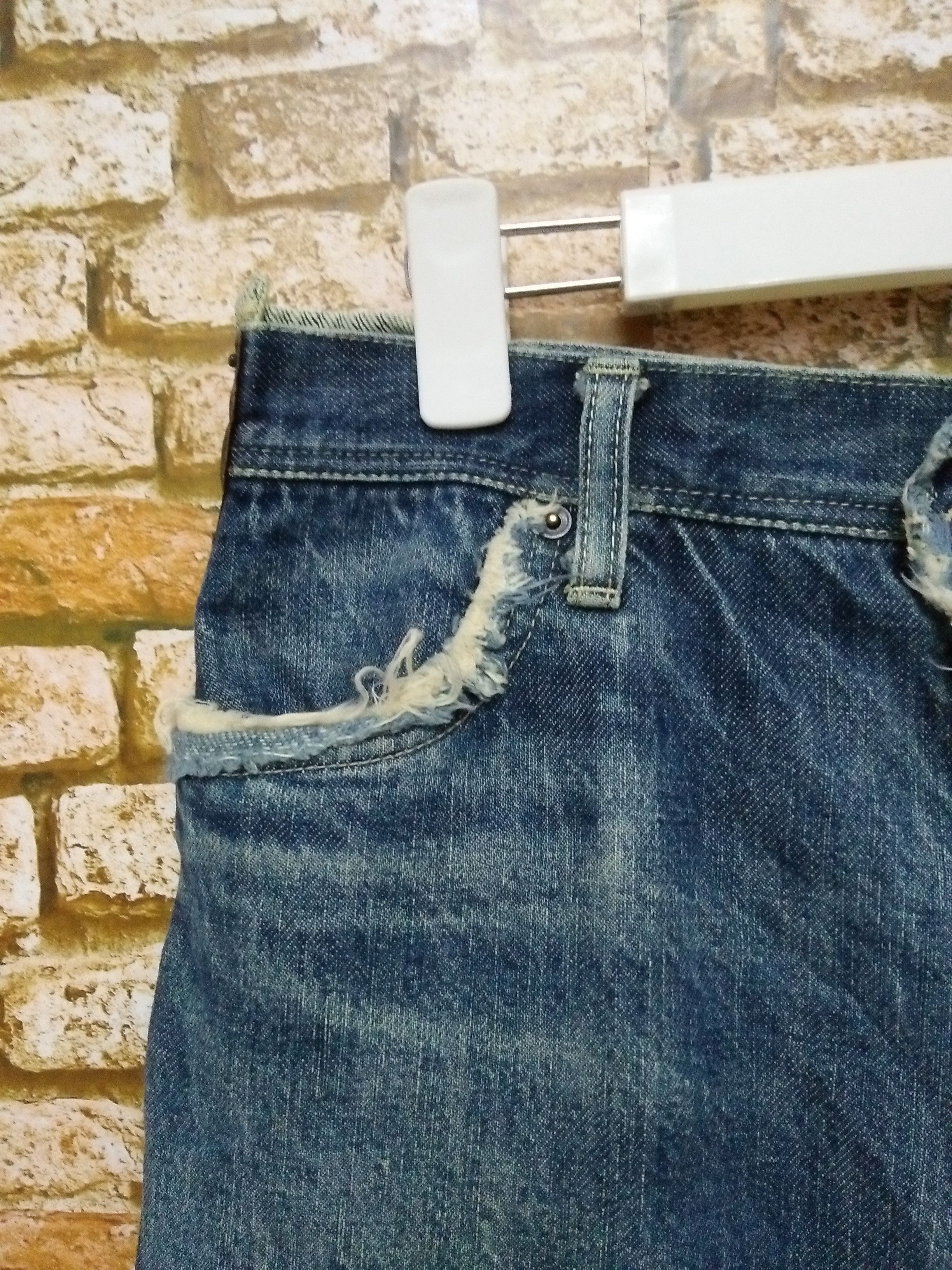 Vintage × Yohji Yamamoto 90s YOHJI YAMAMOTO Y's DISTRESSED DENIM JAPAN (B221) Size US 33 - 4 Thumbnail