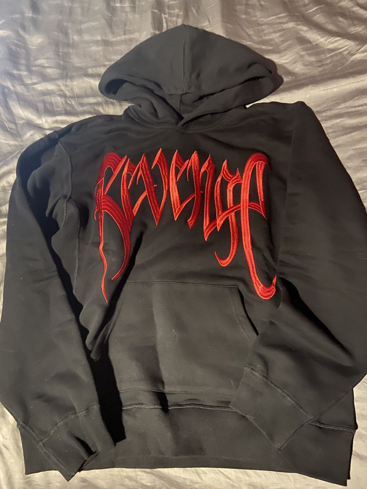 Revenge Revenge Red Embroidered Hoodie Grailed