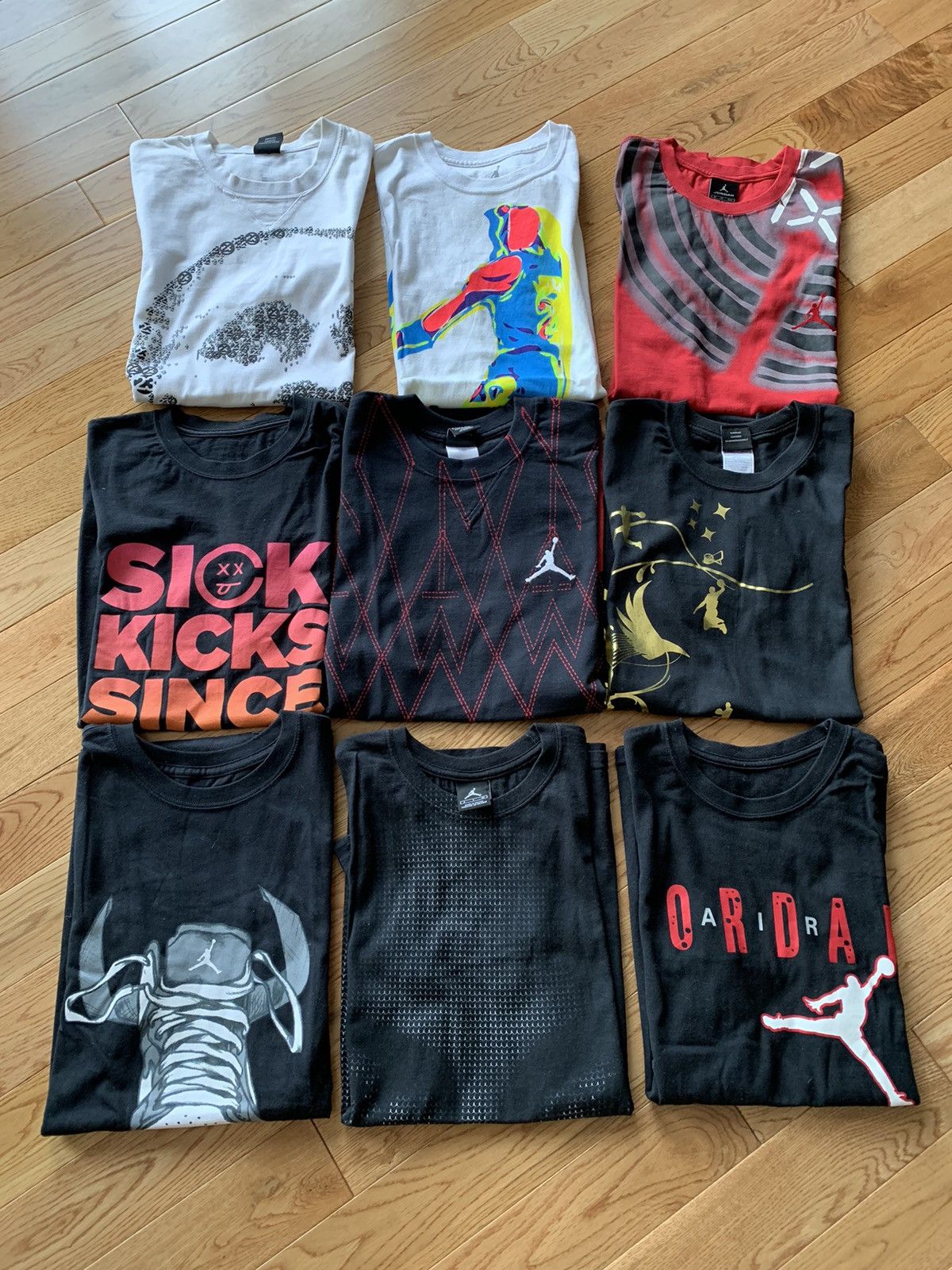 Jordan Brand × Vintage Lot of 9 Jordan T-shirts Size US S / EU 44-46 / 1 - 1 Thumbnail
