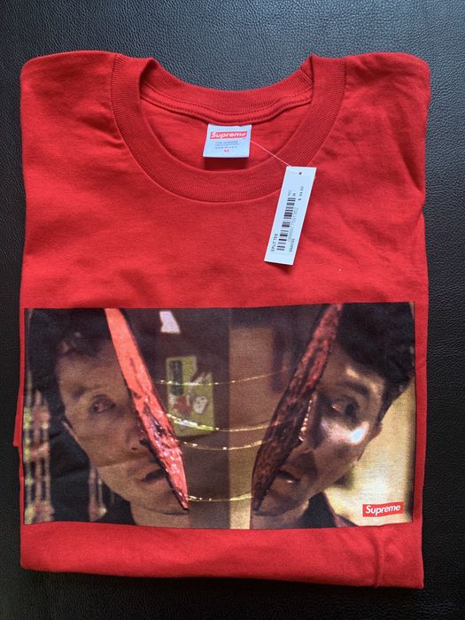 Supreme Supreme Split Tee - Red Medium | Grailed