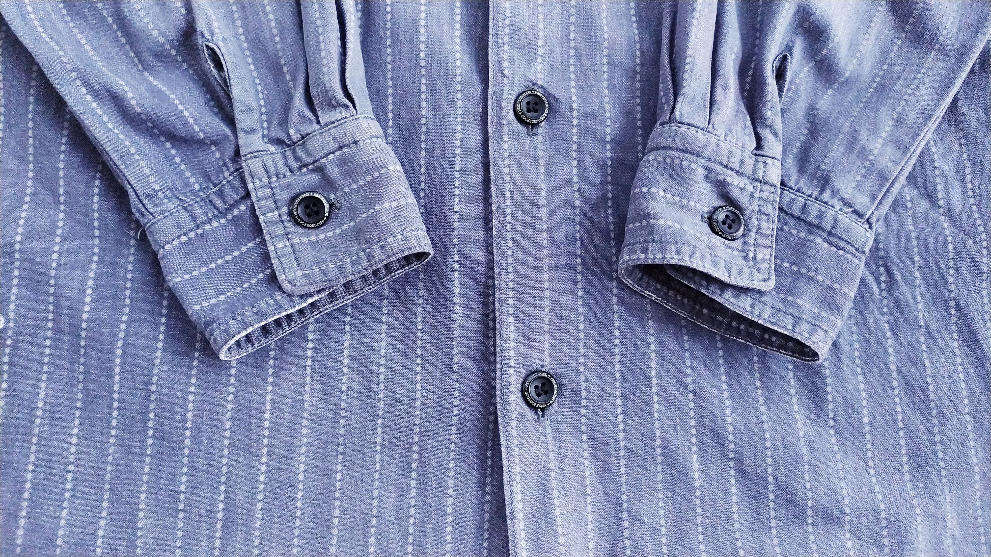 Japanese Brand Distressed Neighborhood Button Up Shirt size M oversize Size US M / EU 48-50 / 2 - 9 Thumbnail