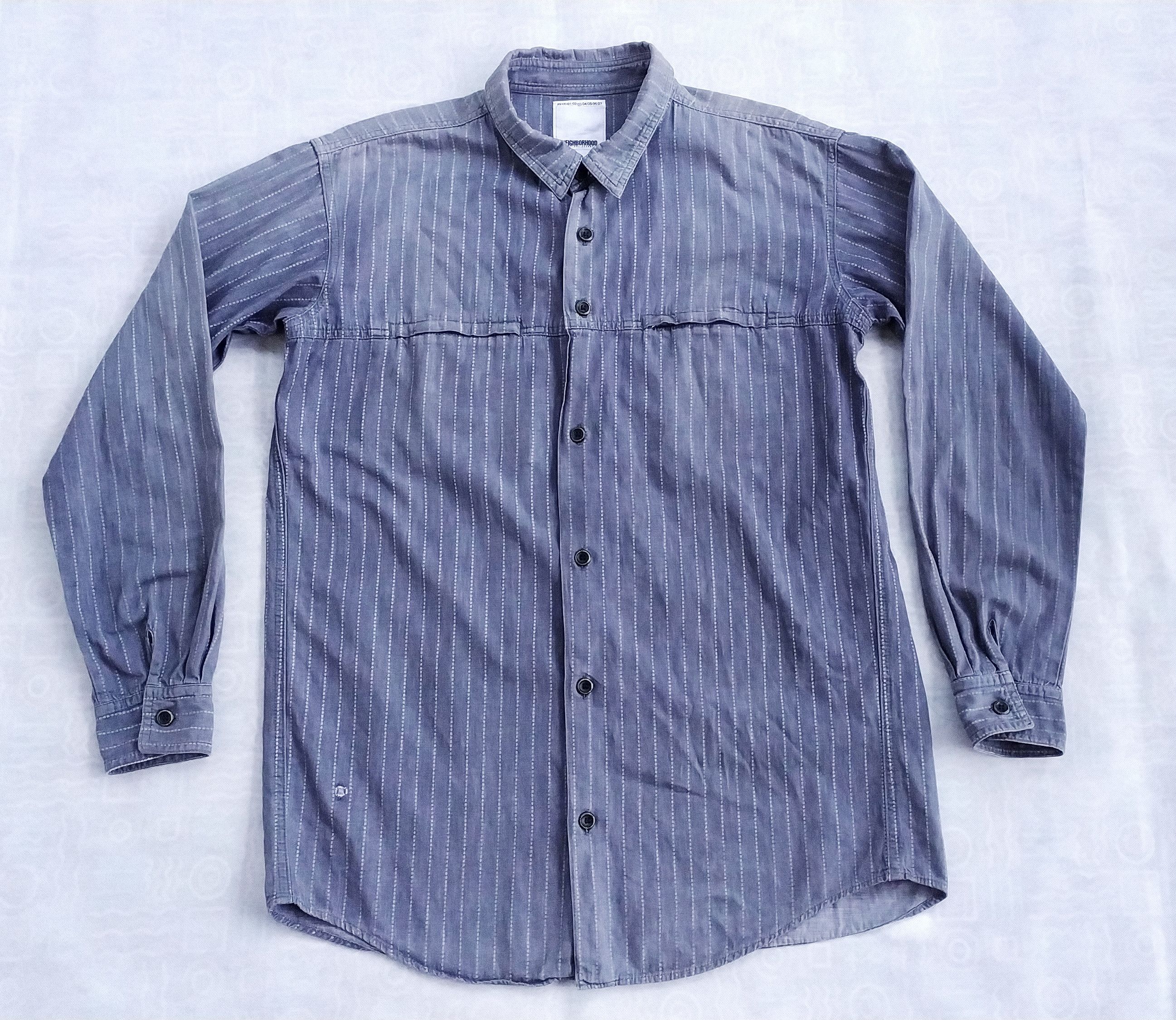 Japanese Brand Distressed Neighborhood Button Up Shirt size M oversize Size US M / EU 48-50 / 2 - 3 Thumbnail