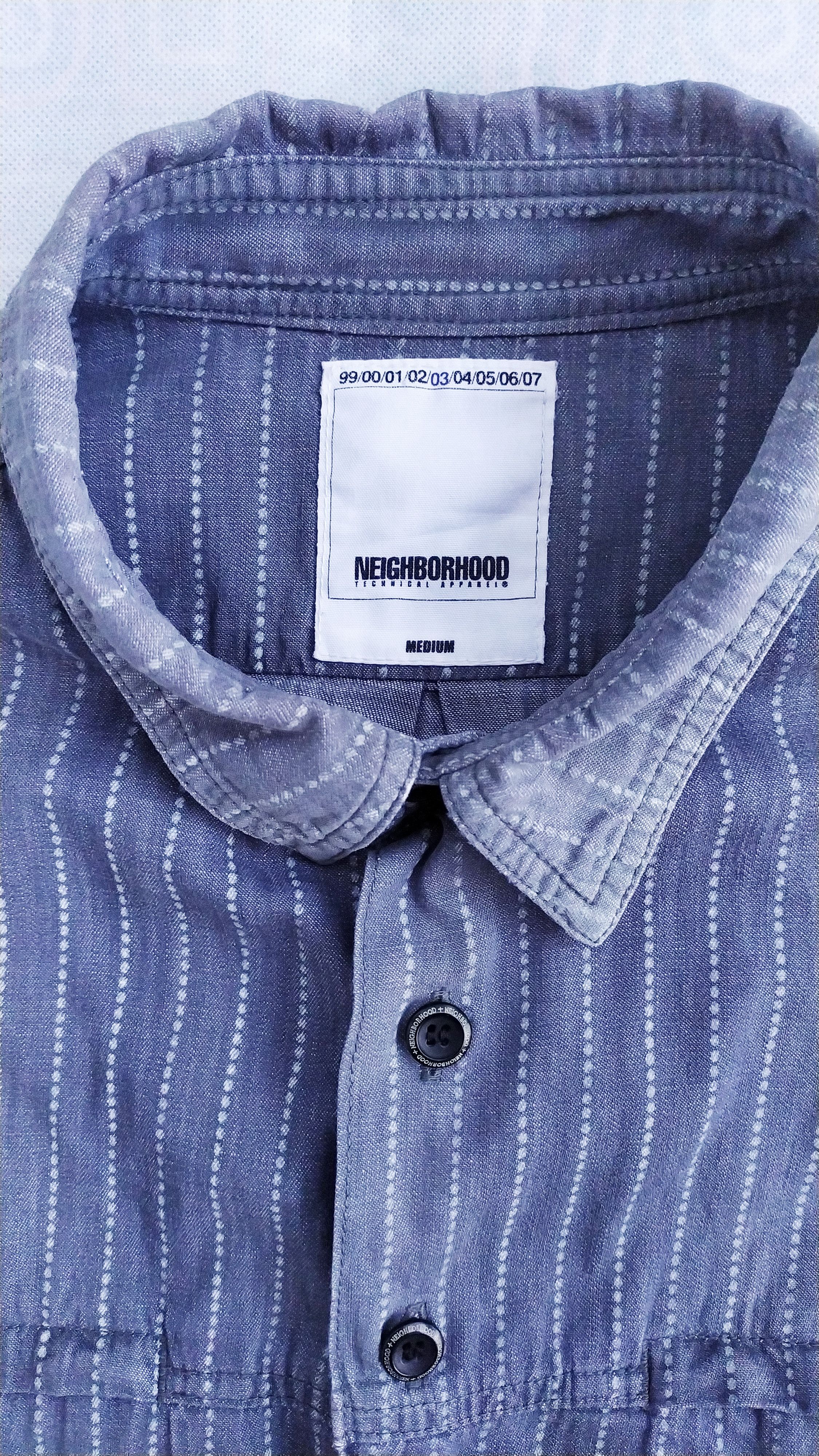 Japanese Brand Distressed Neighborhood Button Up Shirt size M oversize Size US M / EU 48-50 / 2 - 5 Thumbnail