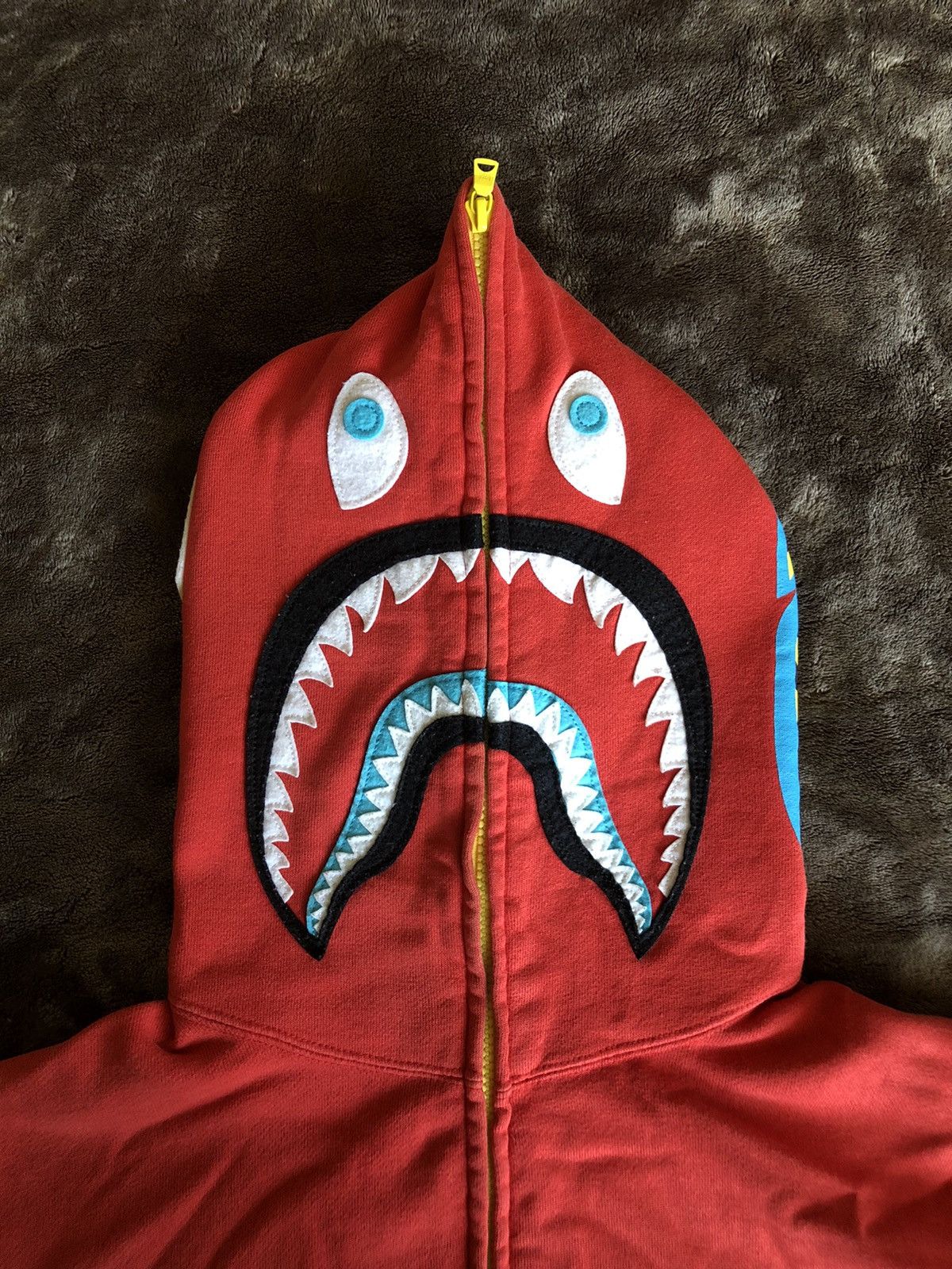 Bape Bape Full Zip Shark Hoodie OG BAPE Nigo Red Yellow Blue Grailed