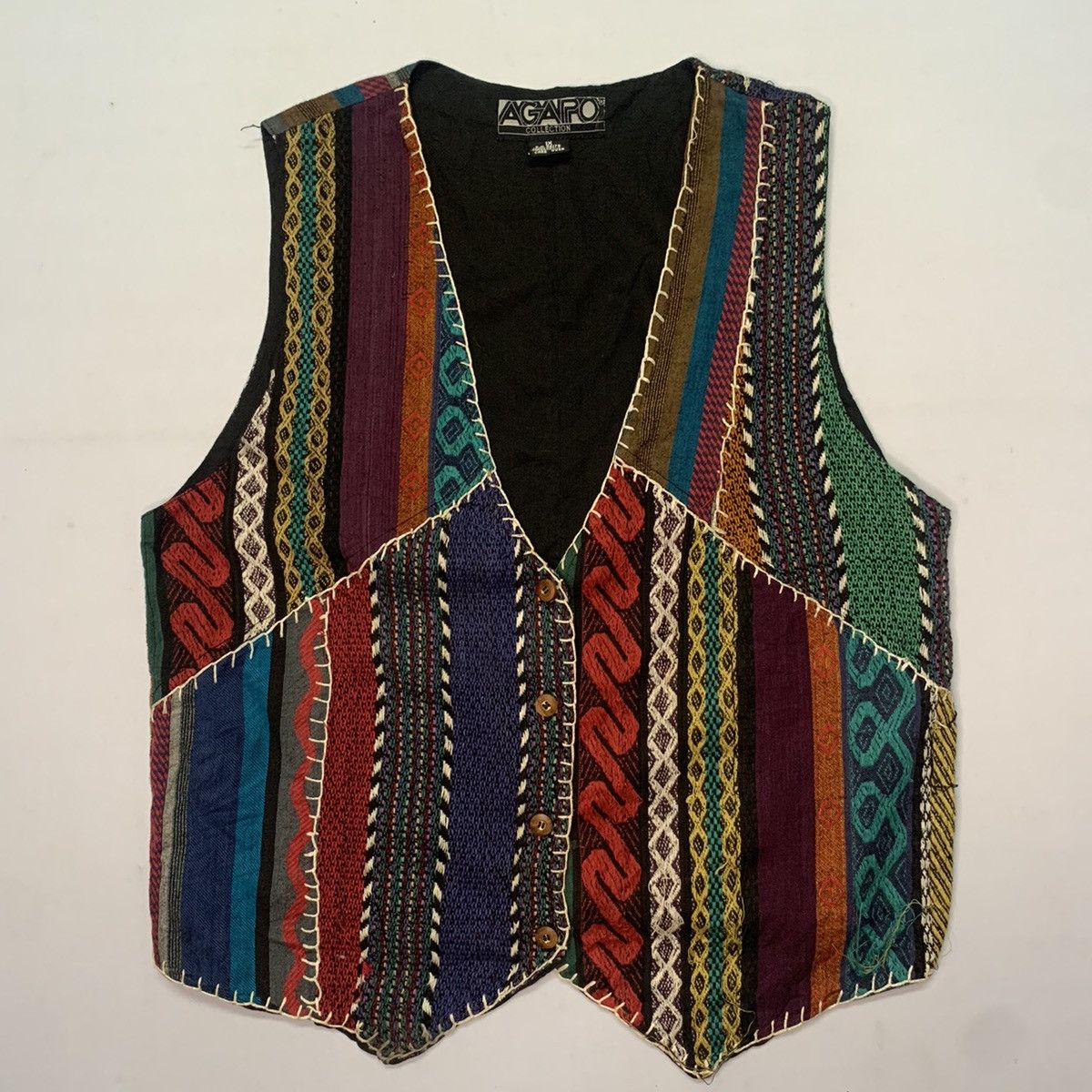 Japanese Brand × Vintage Agapo Collection Knitting Sleeveless Vest Size US M / EU 48-50 / 2 - 2 Thumbnail