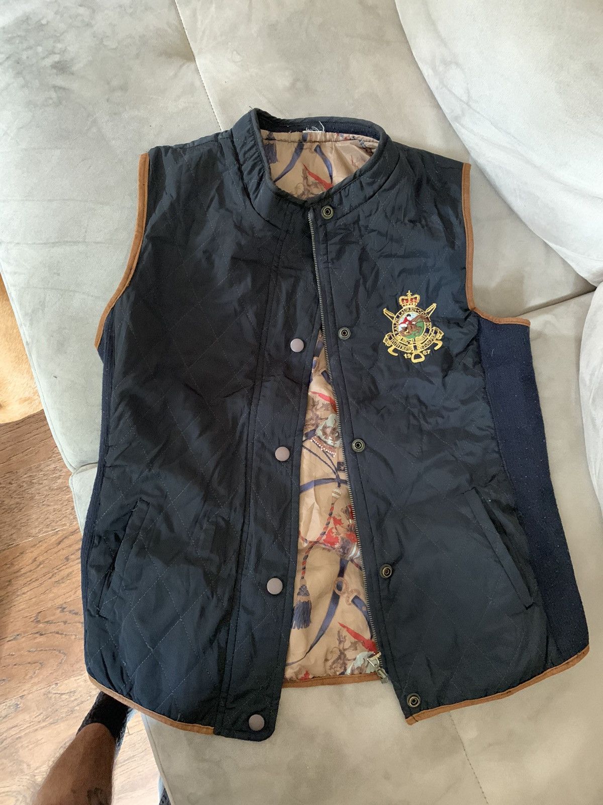 VINTAGE POLO RALPH LAUREN Hunter Jumper Vest Sz deals L