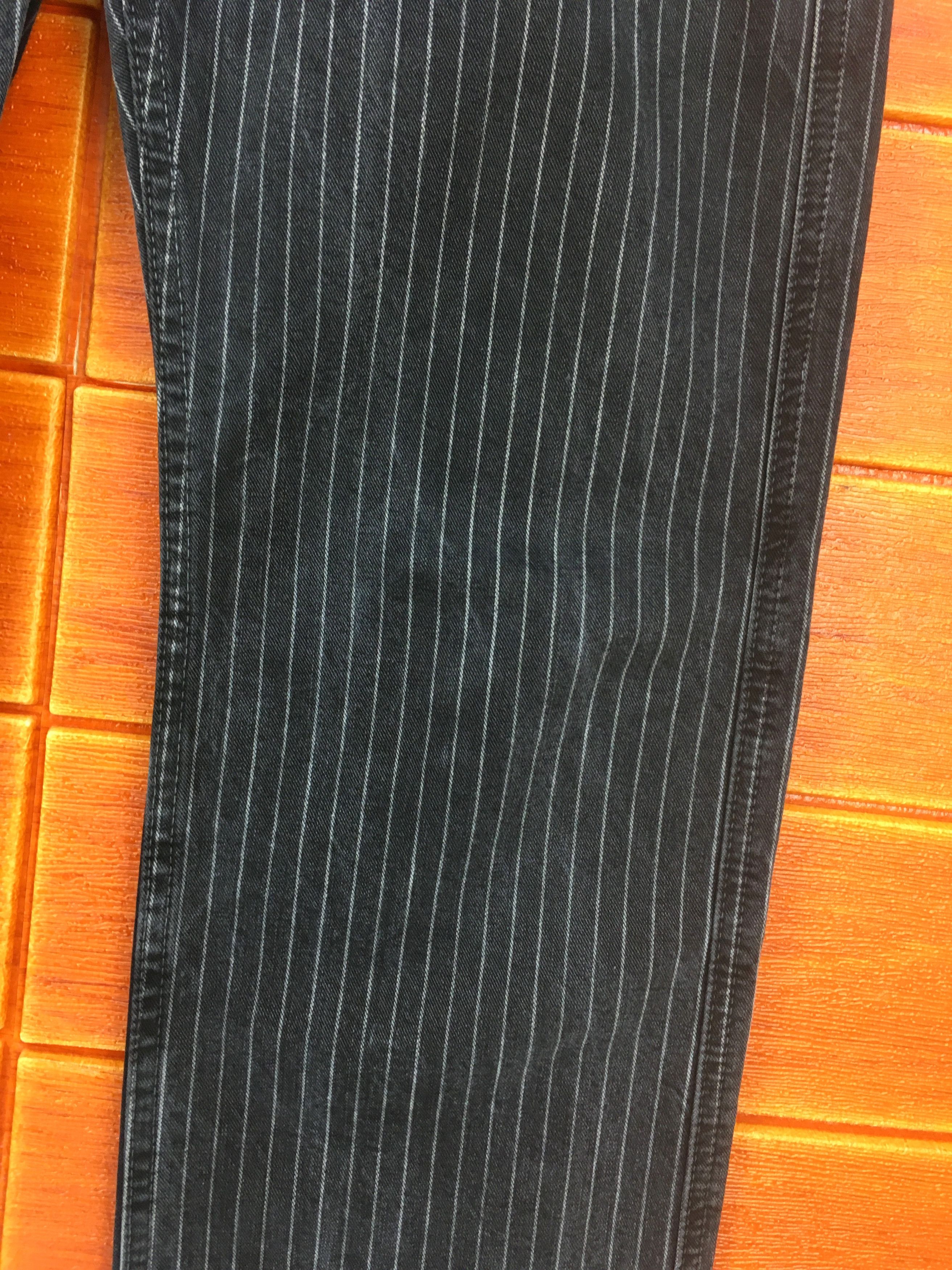 Hysteric Glamour Japanese Brand SPELLBOUND Striped Black Faded Denim Jeans Size US 32 / EU 48 - 7 Thumbnail