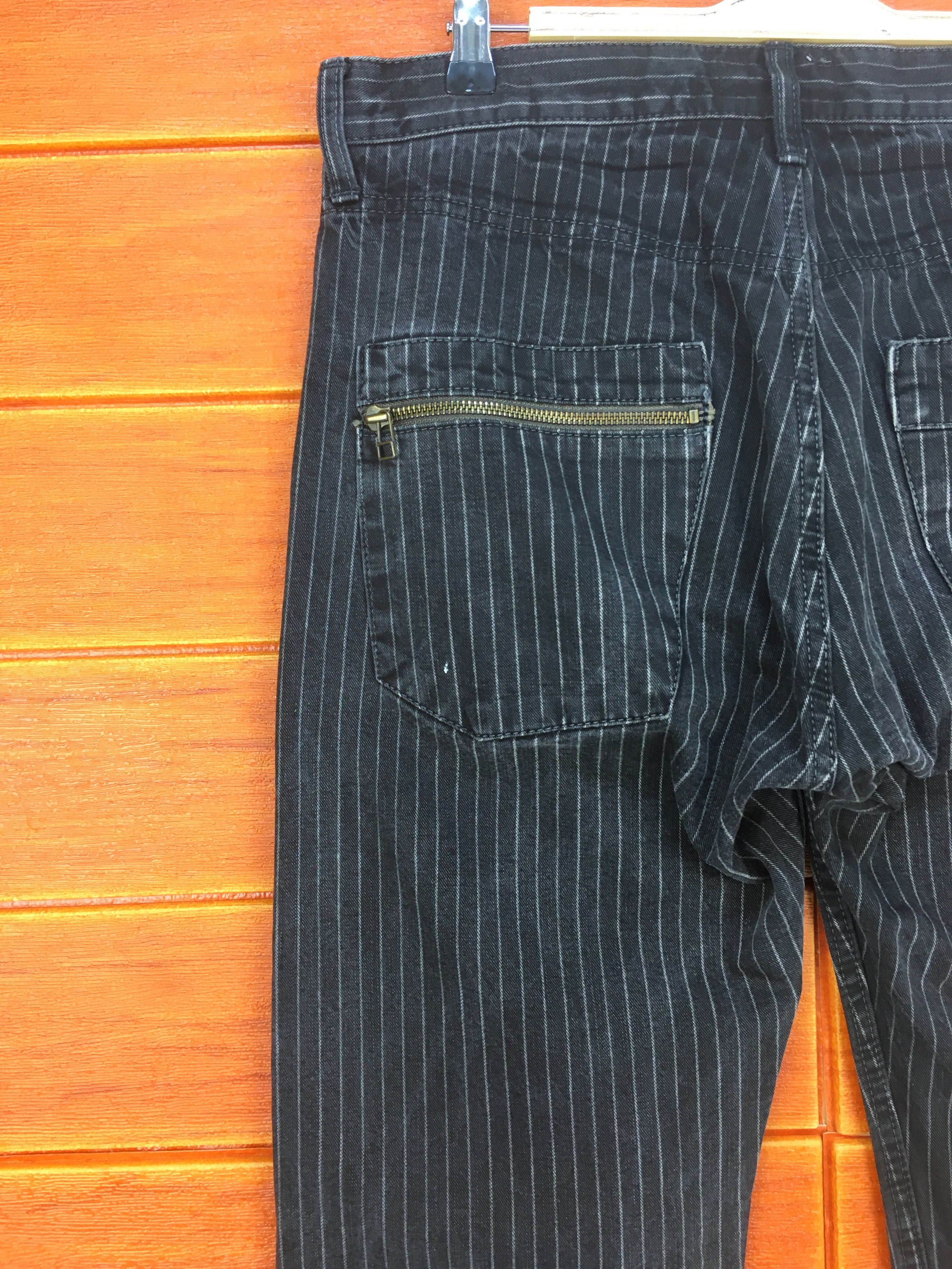 Hysteric Glamour Japanese Brand SPELLBOUND Striped Black Faded Denim Jeans Size US 32 / EU 48 - 11 Thumbnail