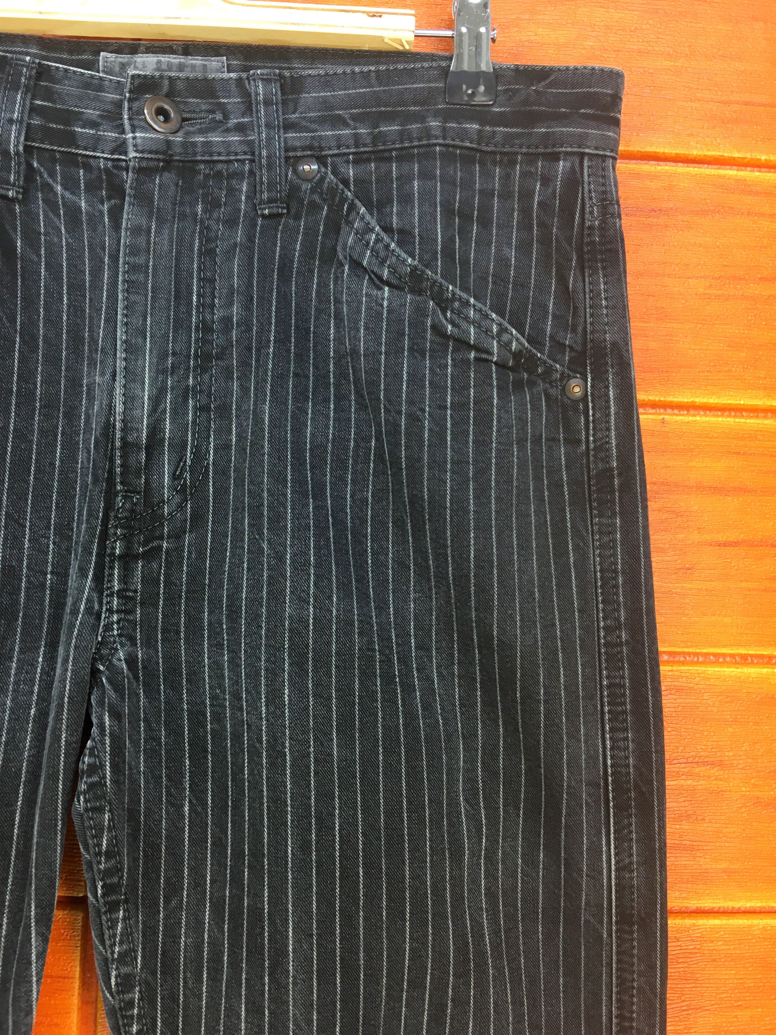 Hysteric Glamour Japanese Brand SPELLBOUND Striped Black Faded Denim Jeans Size US 32 / EU 48 - 5 Thumbnail