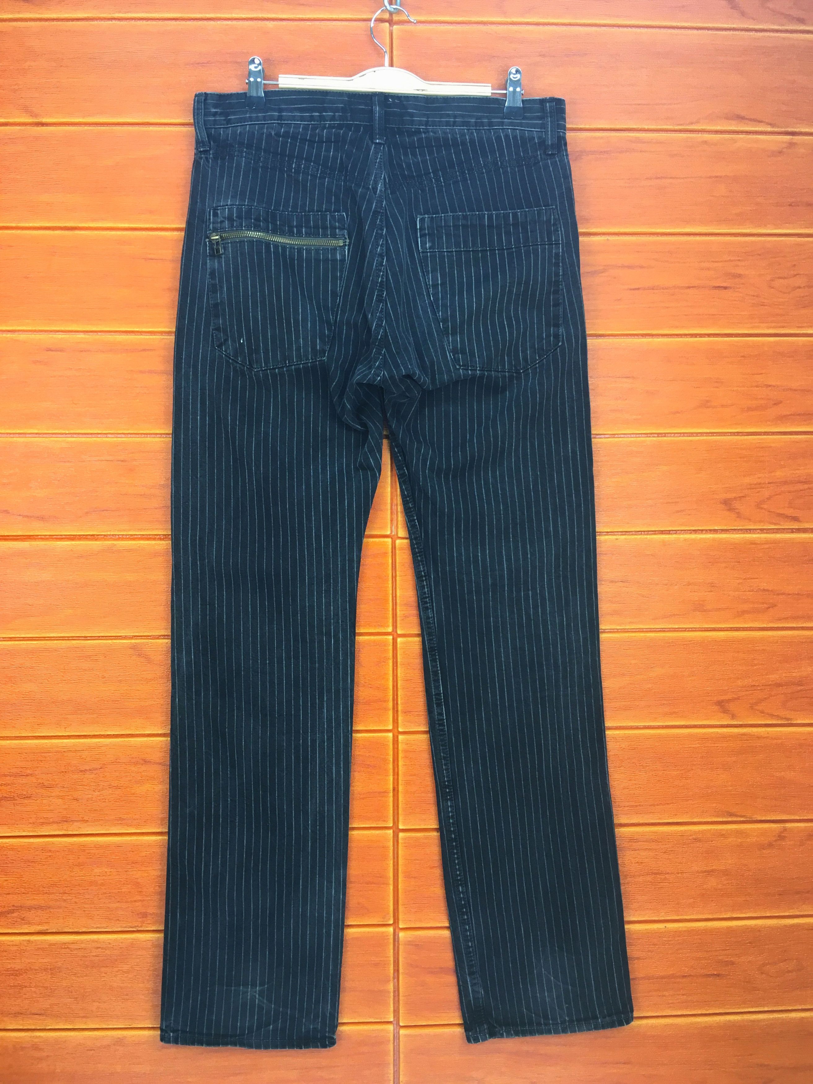 Hysteric Glamour Japanese Brand SPELLBOUND Striped Black Faded Denim Jeans Size US 32 / EU 48 - 10 Thumbnail