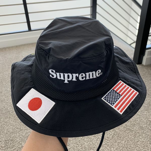 Supreme Supreme Flags Boonie Black M/L | Grailed