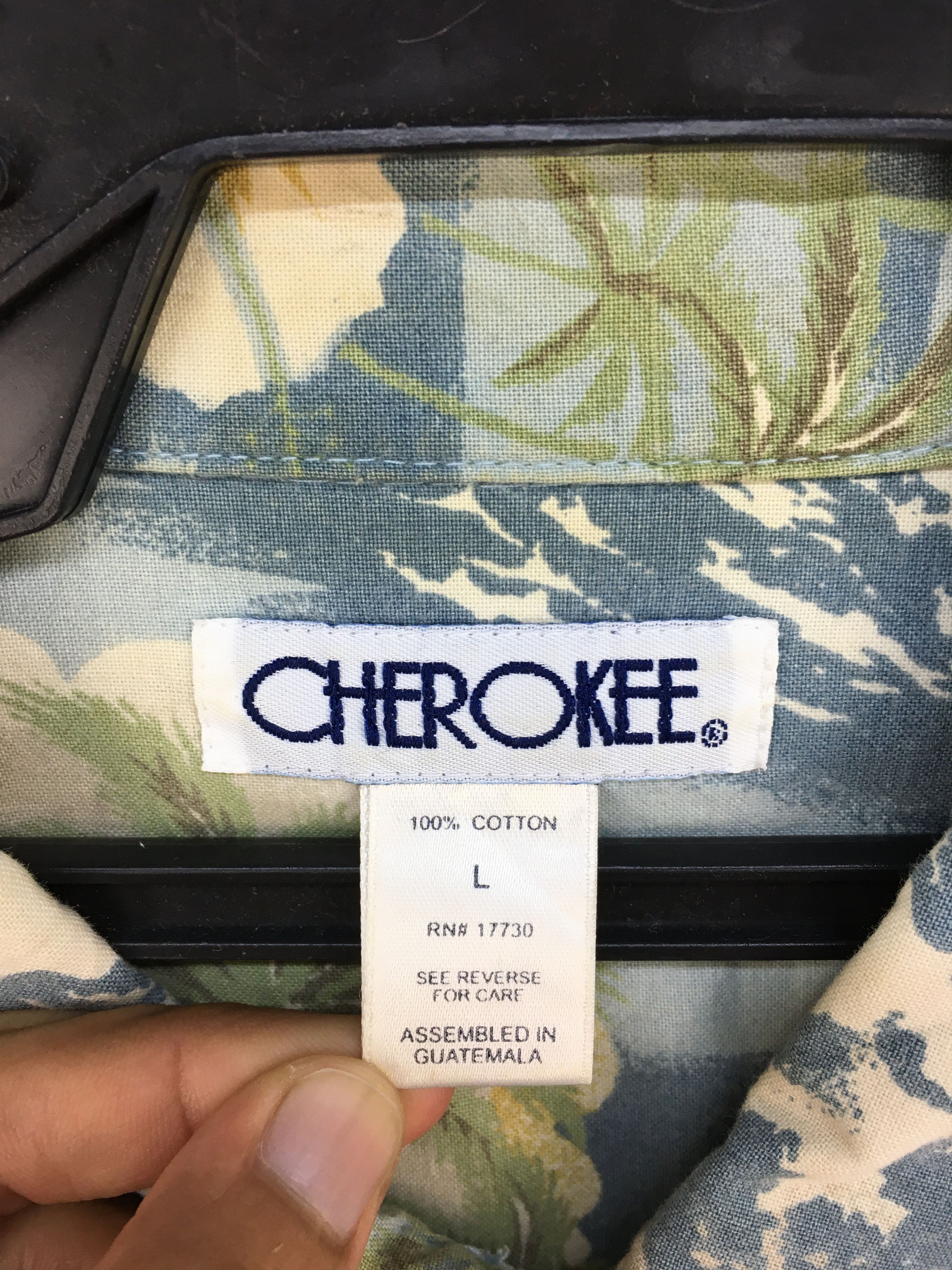 Vintage CHEROKEE All Over Print Hawaiian Shirt
